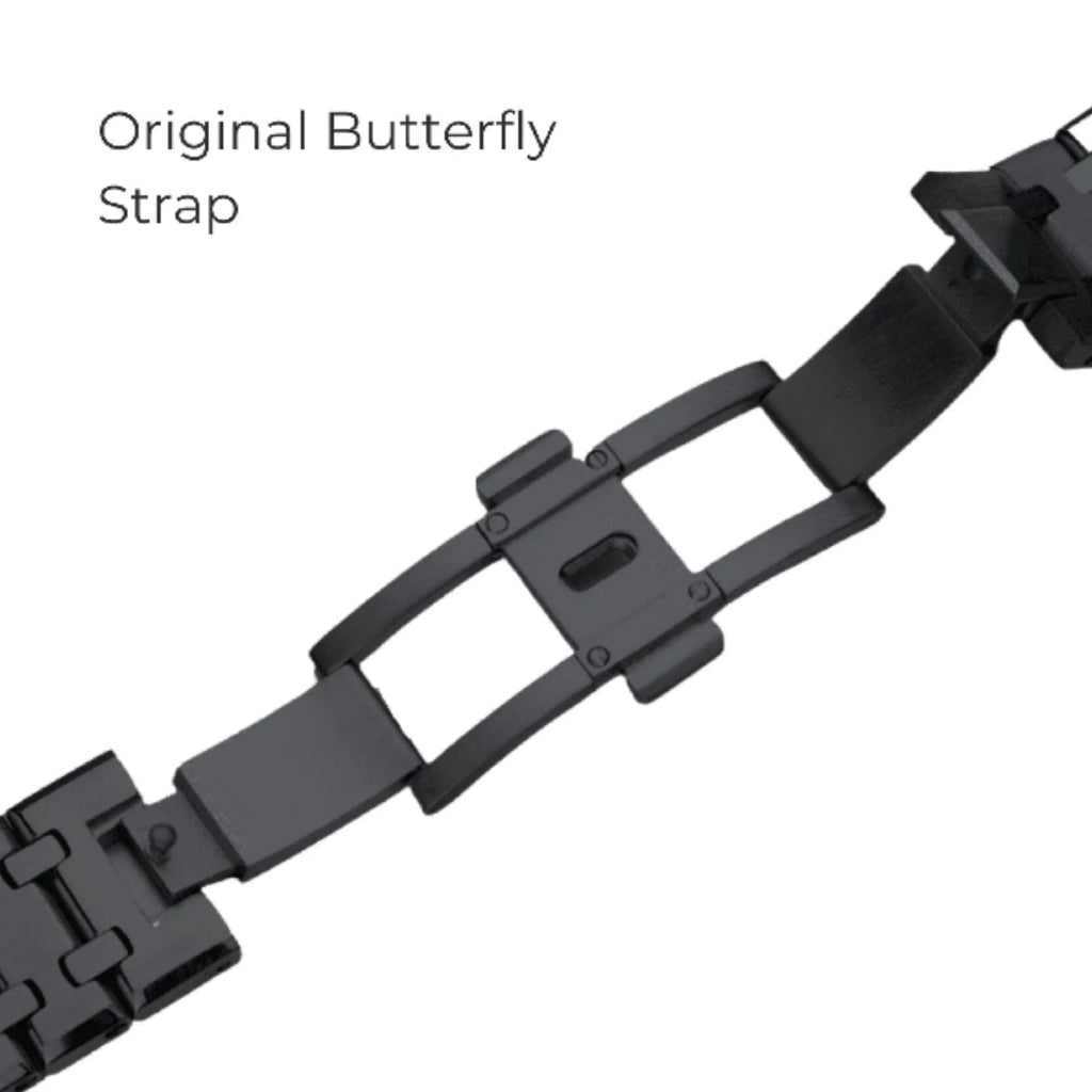 Casioak Frost Solid Stainless Steel Watch Band GA2100 & GM2100 - Black