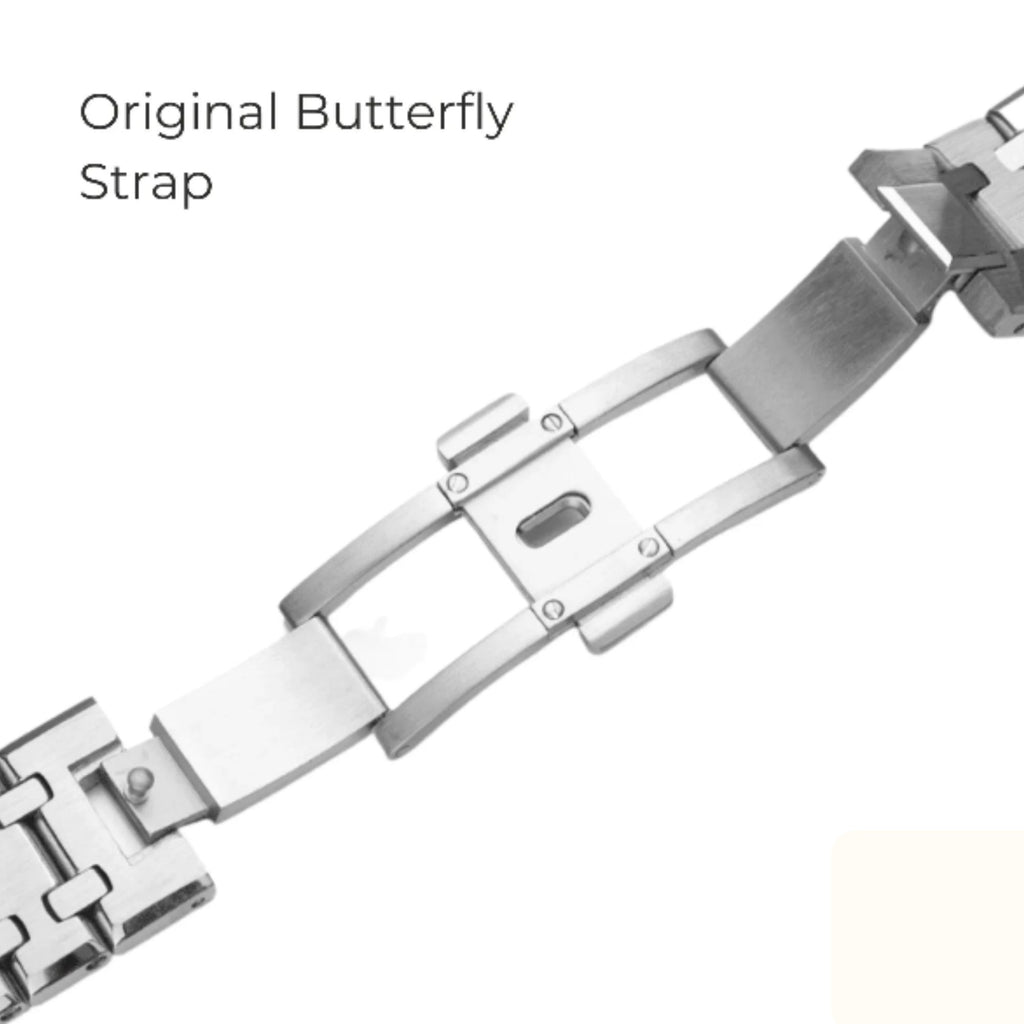 Casioak Frost Solid Stainless Steel Watch Band GA2100 & GM2100- Silver
