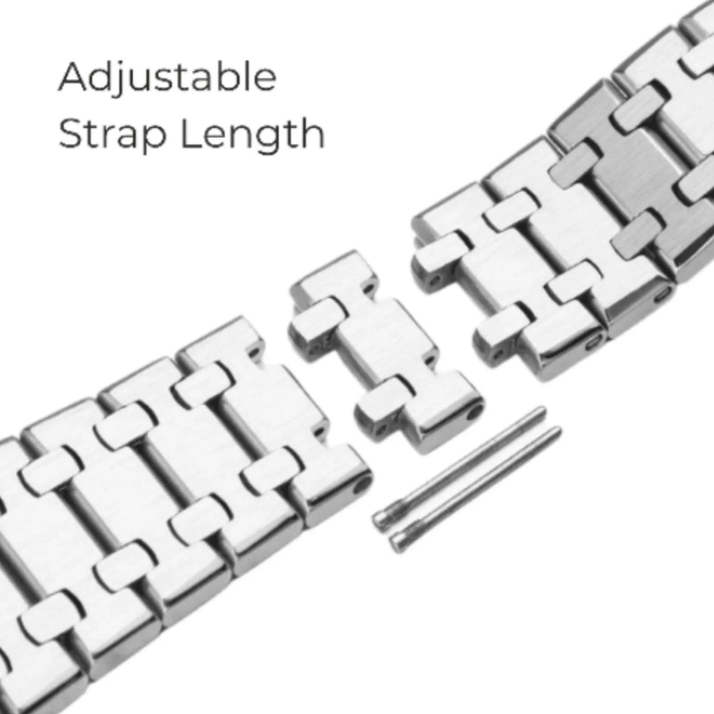 Casioak Frost Solid Stainless Steel Watch Band GA2100 & GM2100- Silver