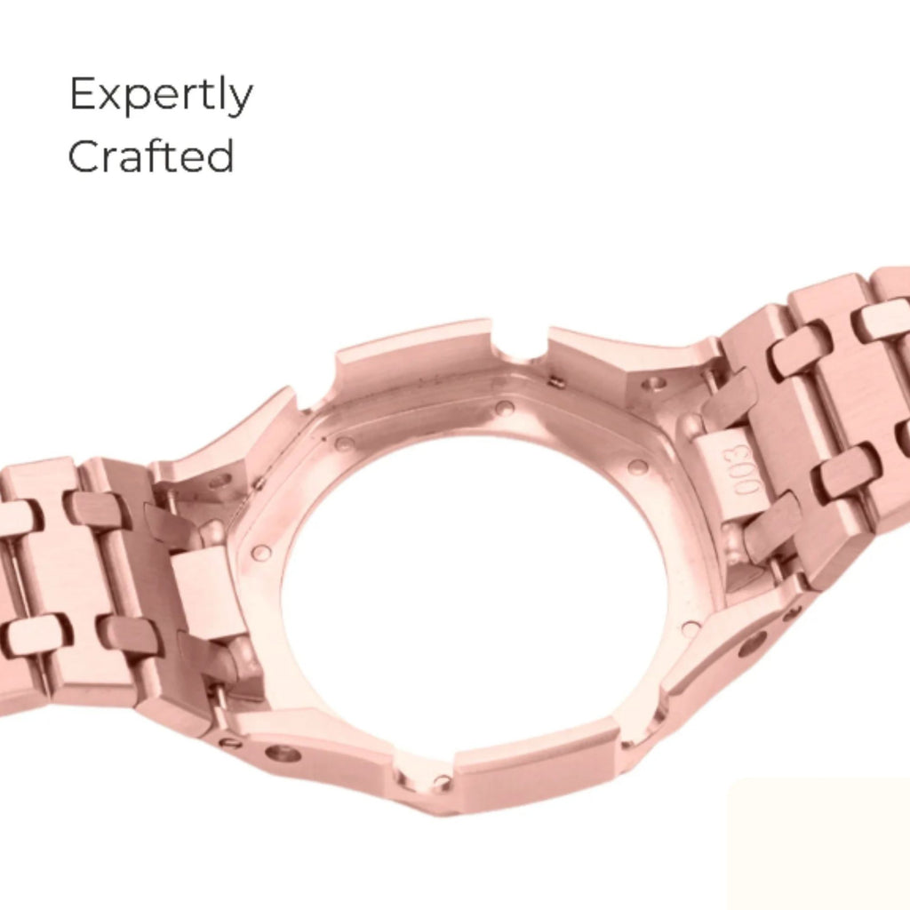 Casioak Frost Solid Stainless Steel Watch Band GA2100 & GM2100 - Rosegold