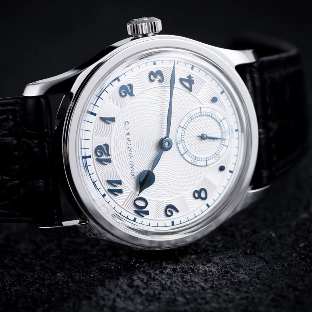 IX&DAO IPOSE Men's Formal Quartz Watches Sapphire Stainless Steel 5Bar Retro JDX06S Guilloché Pattern