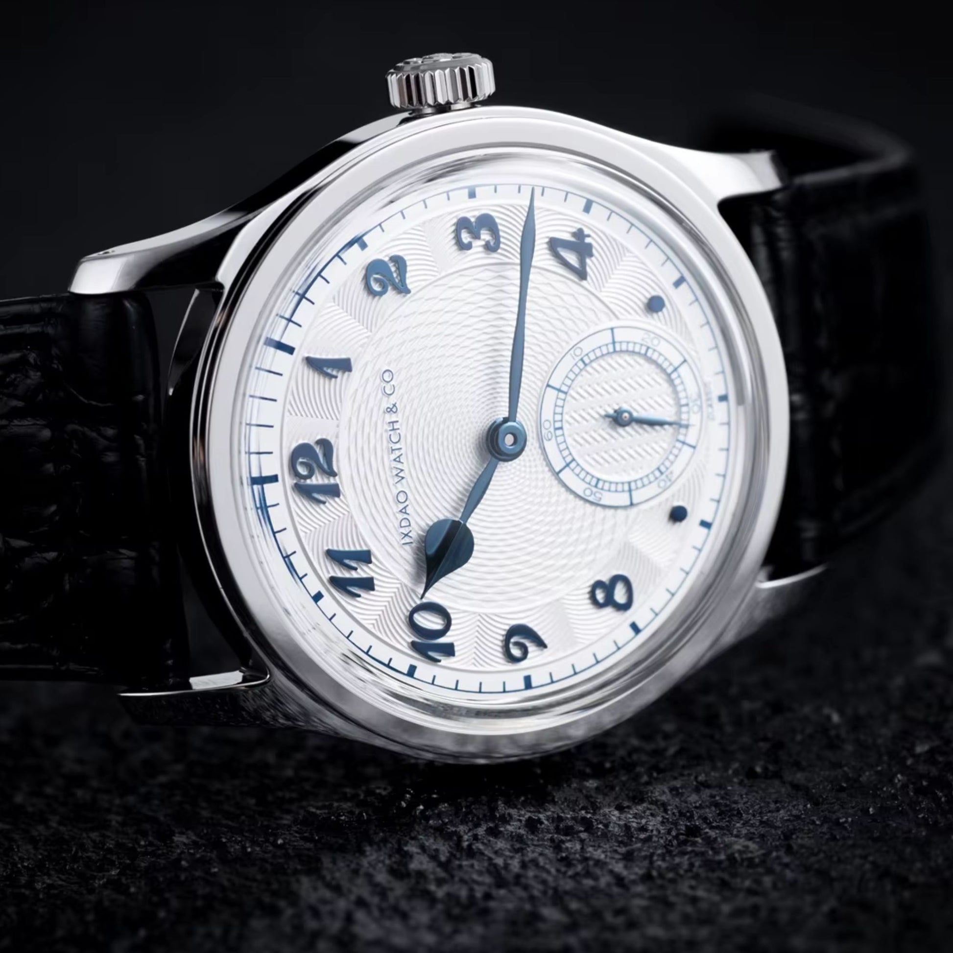 IX&DAO IPOSE Men's Formal Quartz Watches Sapphire Stainless Steel 5Bar Retro JDX06S Guilloché Pattern