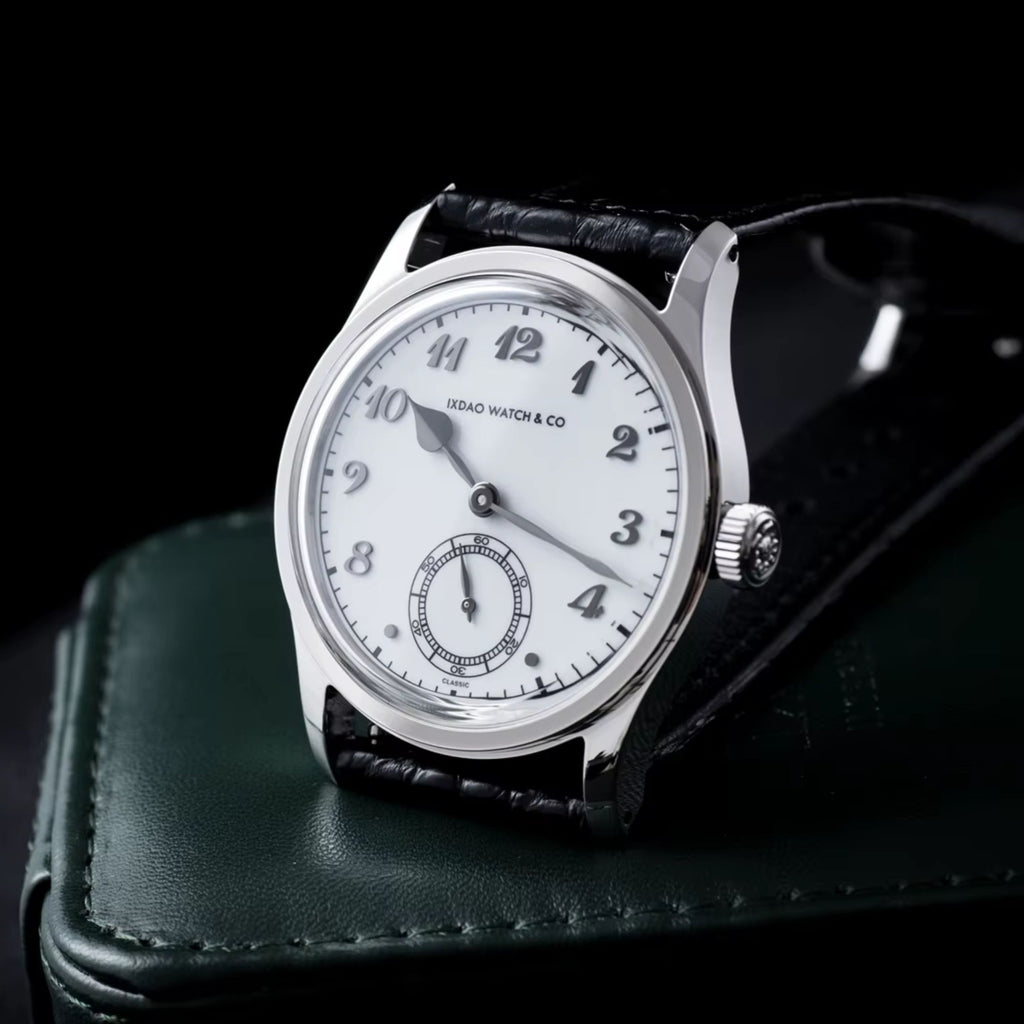 IX&DAO IPOSE Men's Formal Quartz Watches Sapphire Stainless Steel 5Bar Retro JDX06S Enamel Dial