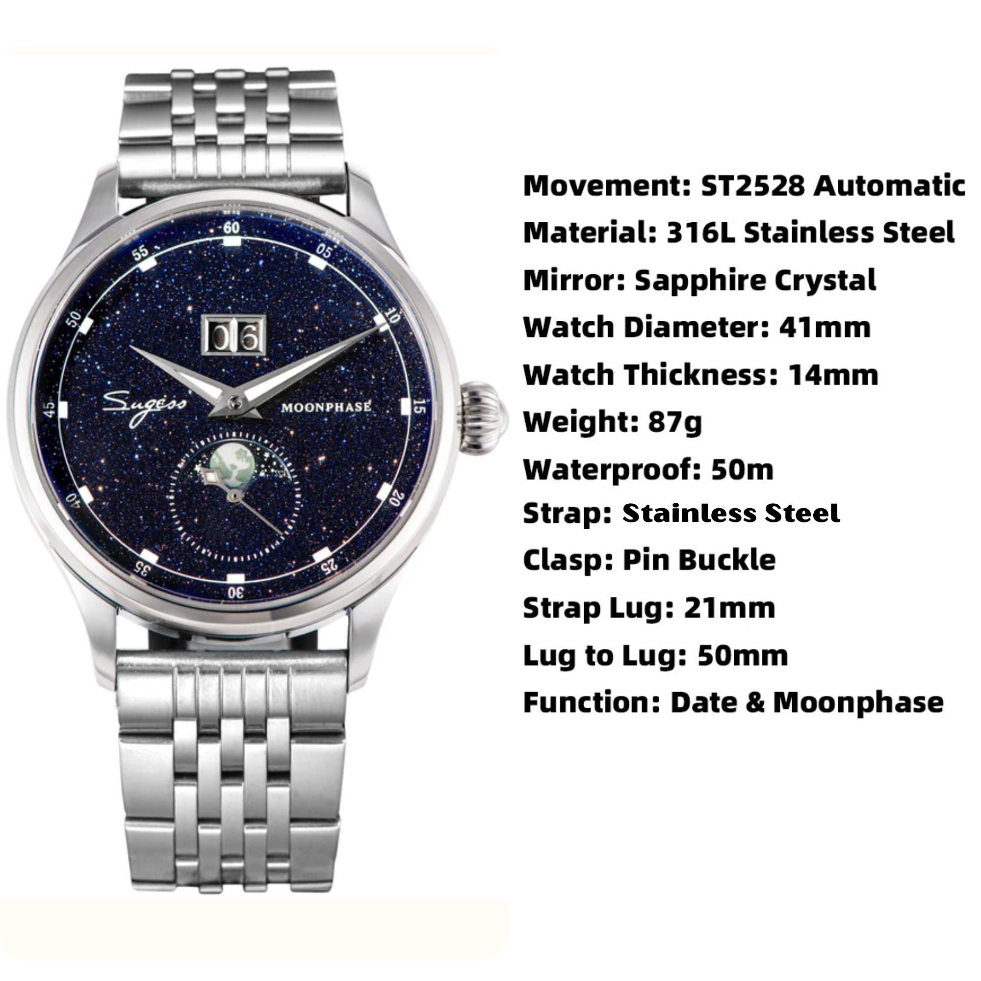 SUGESS MoonPhase Master SU2528STRA V3
