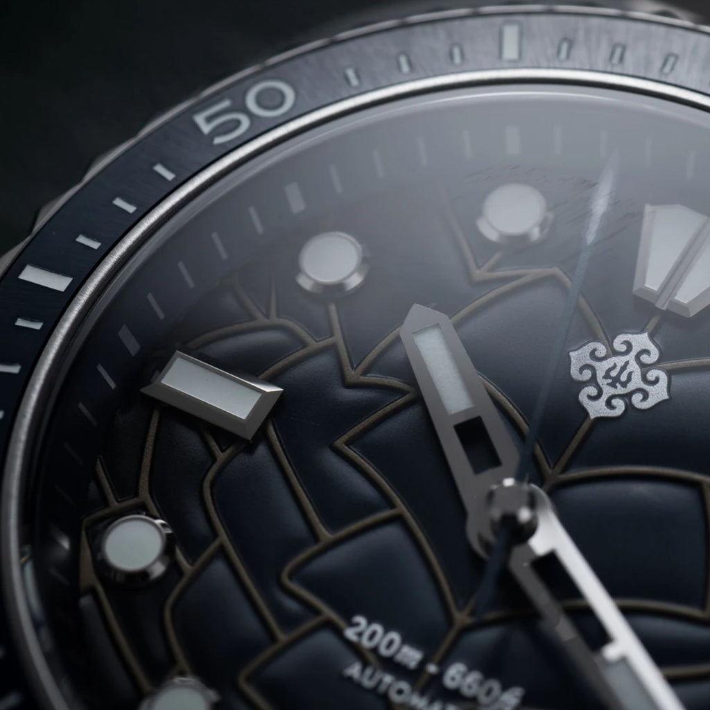 IXDAO JD-X07S Dive Watch for 39.5mm Automatic with NH35A Movement Wave Pattern