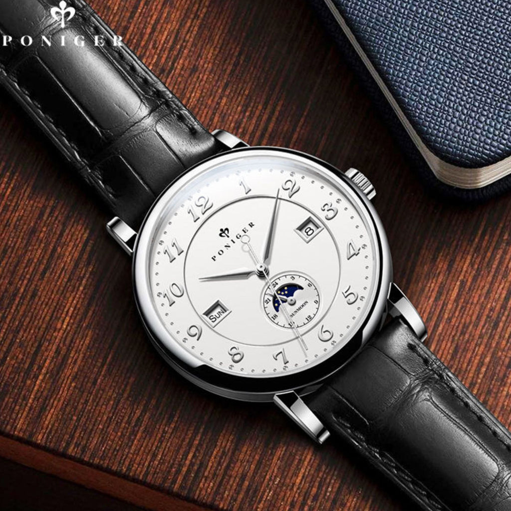 Poniger Watches Men P9.15 Casual Date Automatic Waterproof Watch Relogio Masculino