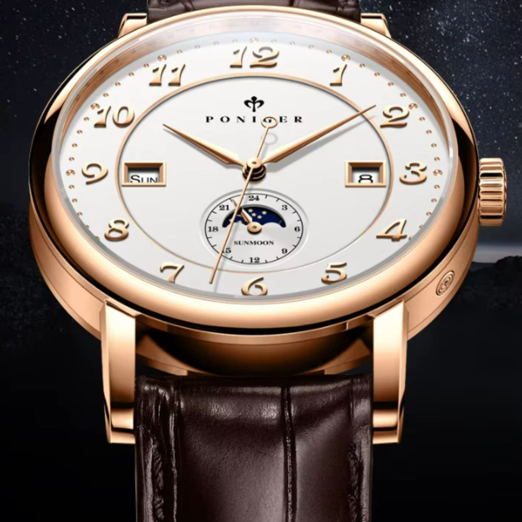 Poniger Watches Men P9.15 Casual Date Automatic Waterproof Watch Relogio Masculino