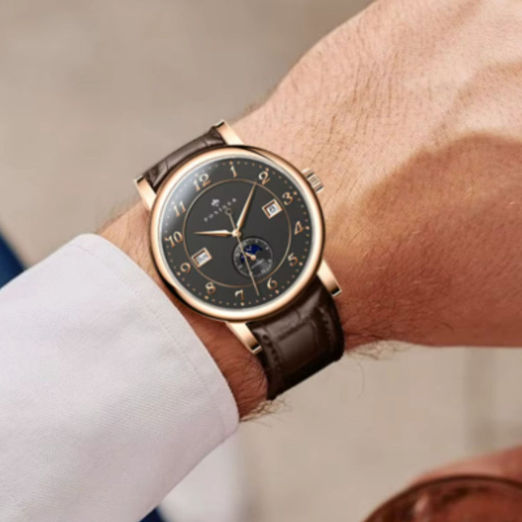 Poniger Watches Men P9.15 Casual Date Automatic Waterproof Watch Relogio Masculino