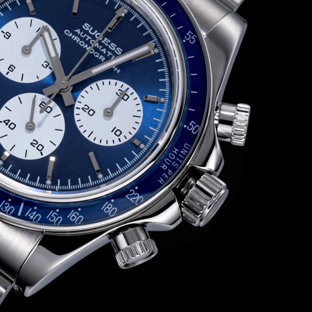 Seestern S473 Automatic Chronograph Sapphire Bezel Blue Dial