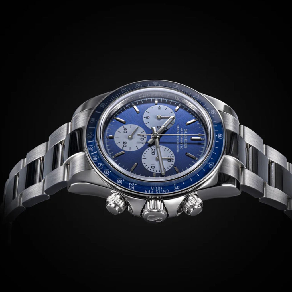 Seestern S473 Automatic Chronograph Sapphire Bezel Blue Dial