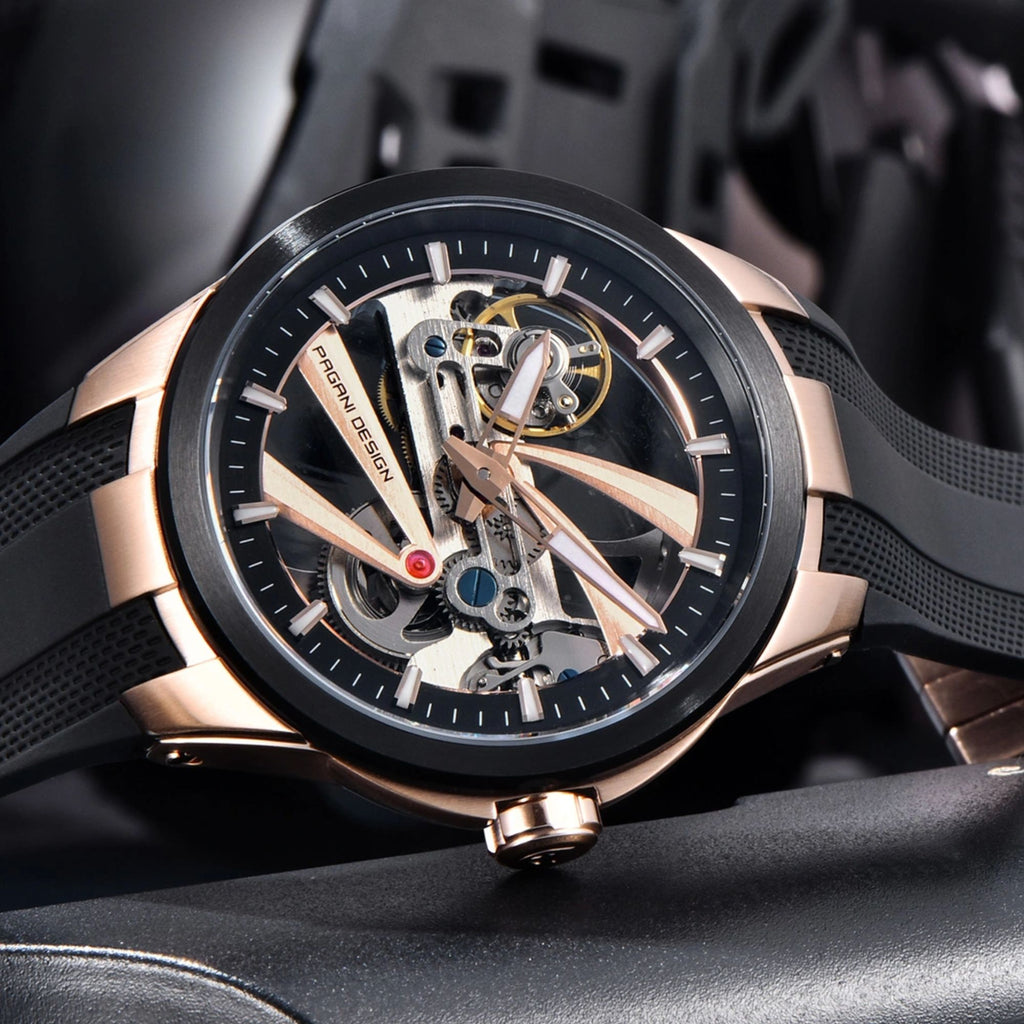 PAGANI DESIGN PD-YS030 Skeleton Automatic Men's Watch, Sapphire with AR AF Coating