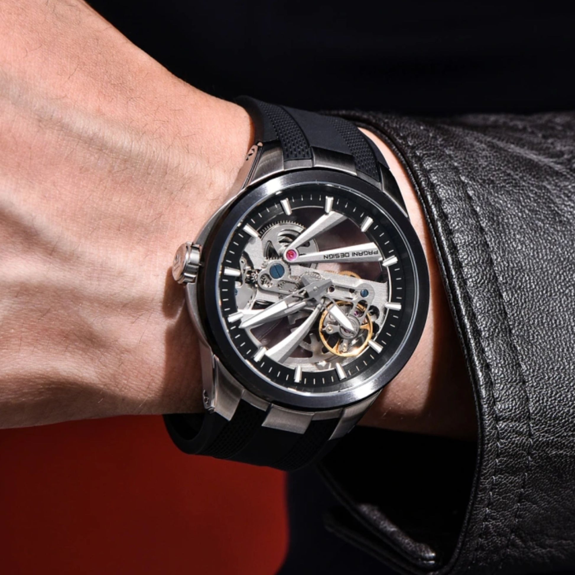 PAGANI DESIGN PD-YS030 Skeleton Automatic Men's Watch, Sapphire with AR AF Coating