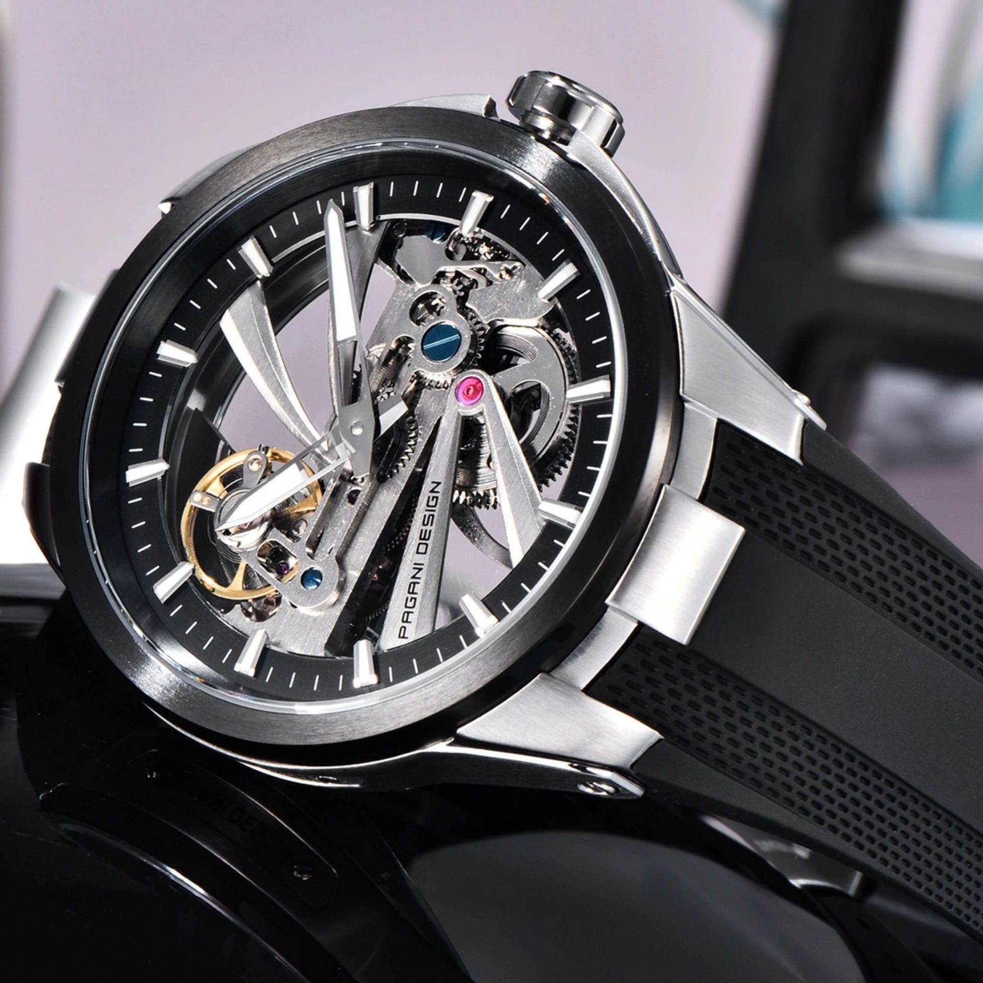 PAGANI DESIGN PD-YS030 Skeleton Automatic Men's Watch, Sapphire with AR AF Coating