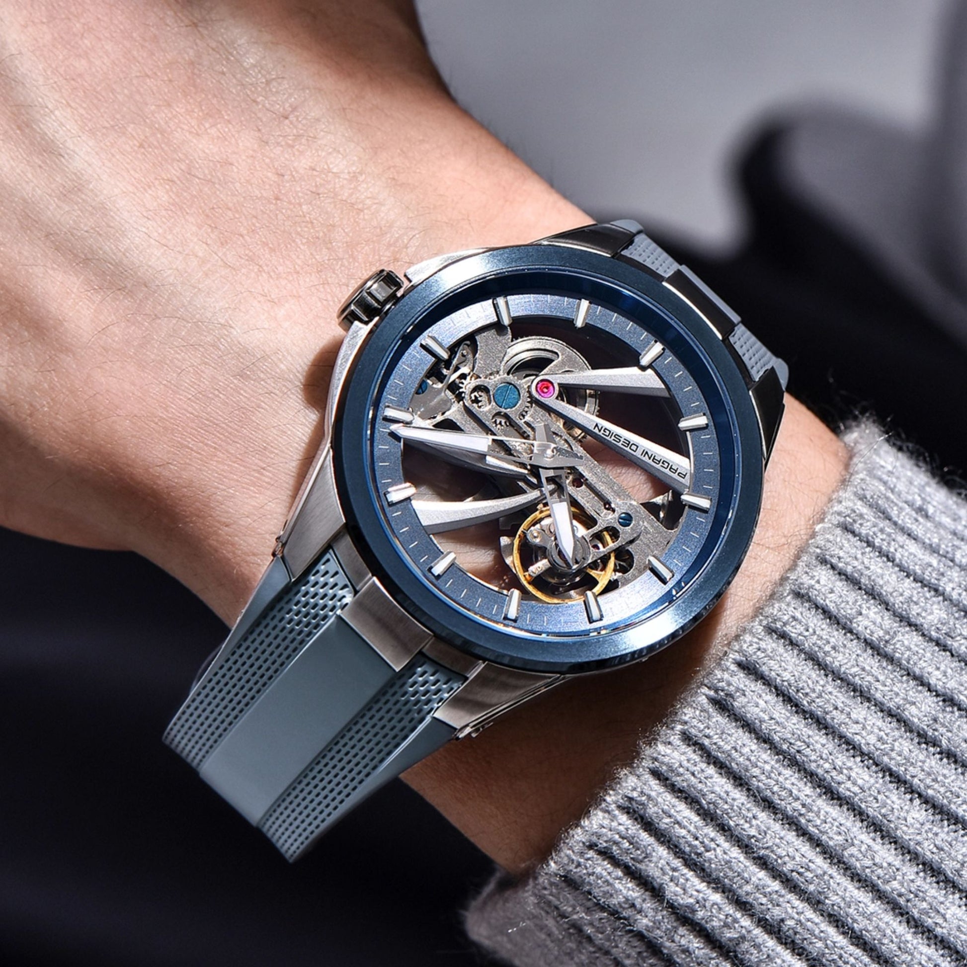 PAGANI DESIGN PD-YS030 Skeleton Automatic Men's Watch, Sapphire with AR AF Coating