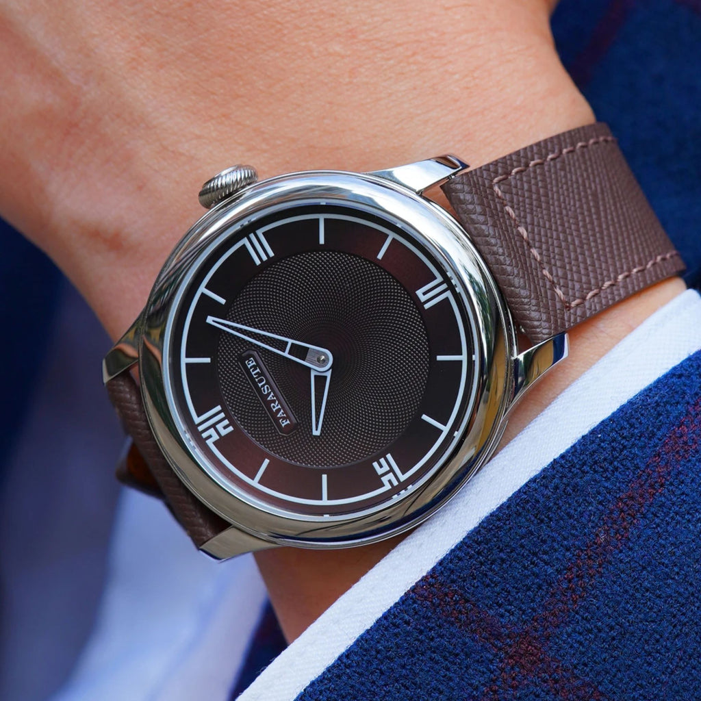 FARASUTE Men Watch 40mm Manual Winding Mechanical Wristwatch Power Reserve Display 80 Hours