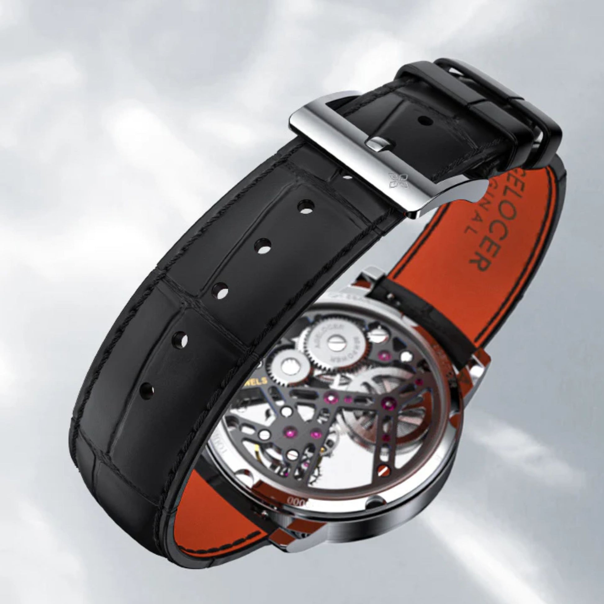 AGELOCER Skeleton Free-sprung Balance Flying Tourbillon Manual Winding Tourbillon Mechanical Watch