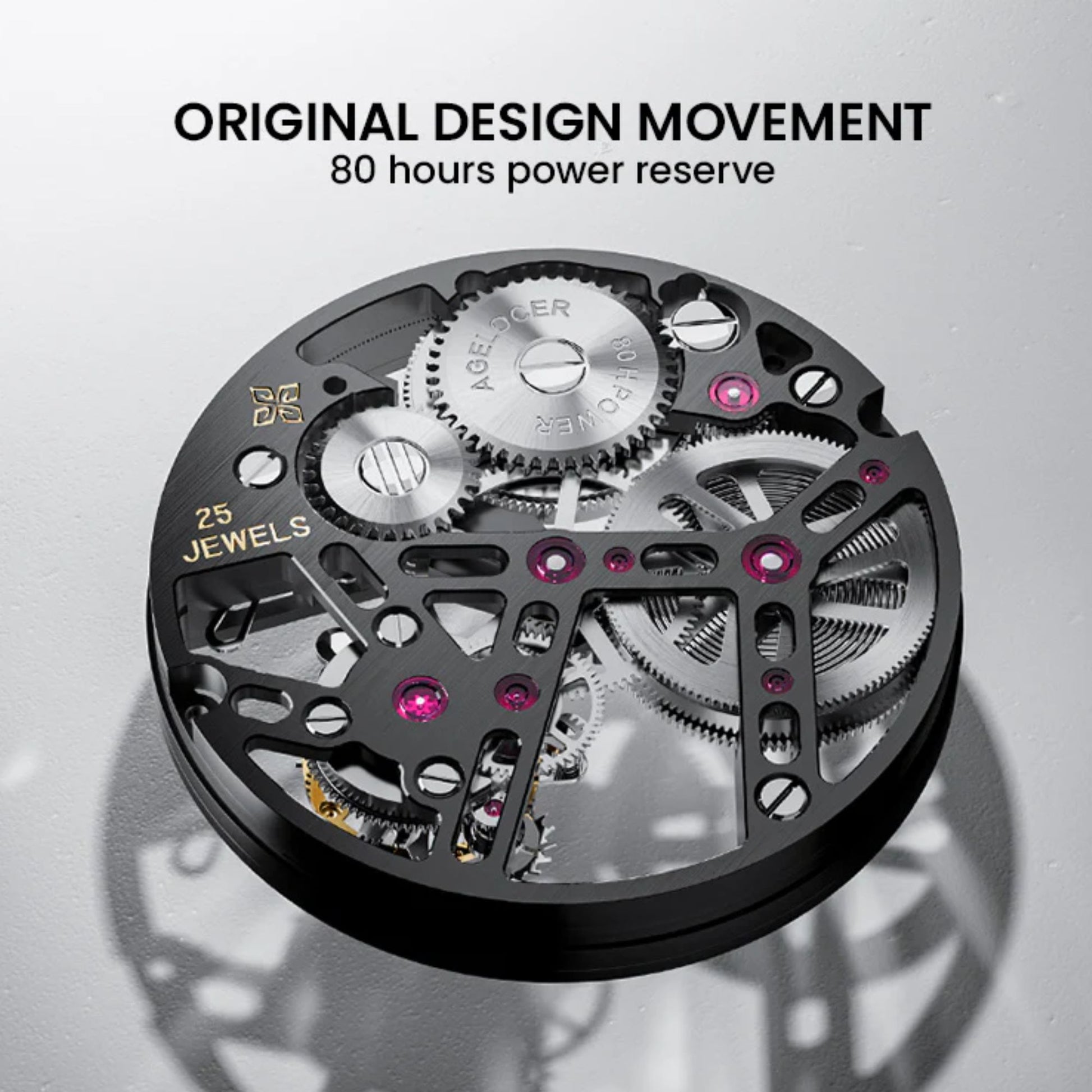 AGELOCER Skeleton Free-sprung Balance Flying Tourbillon Manual Winding Tourbillon Mechanical Watch