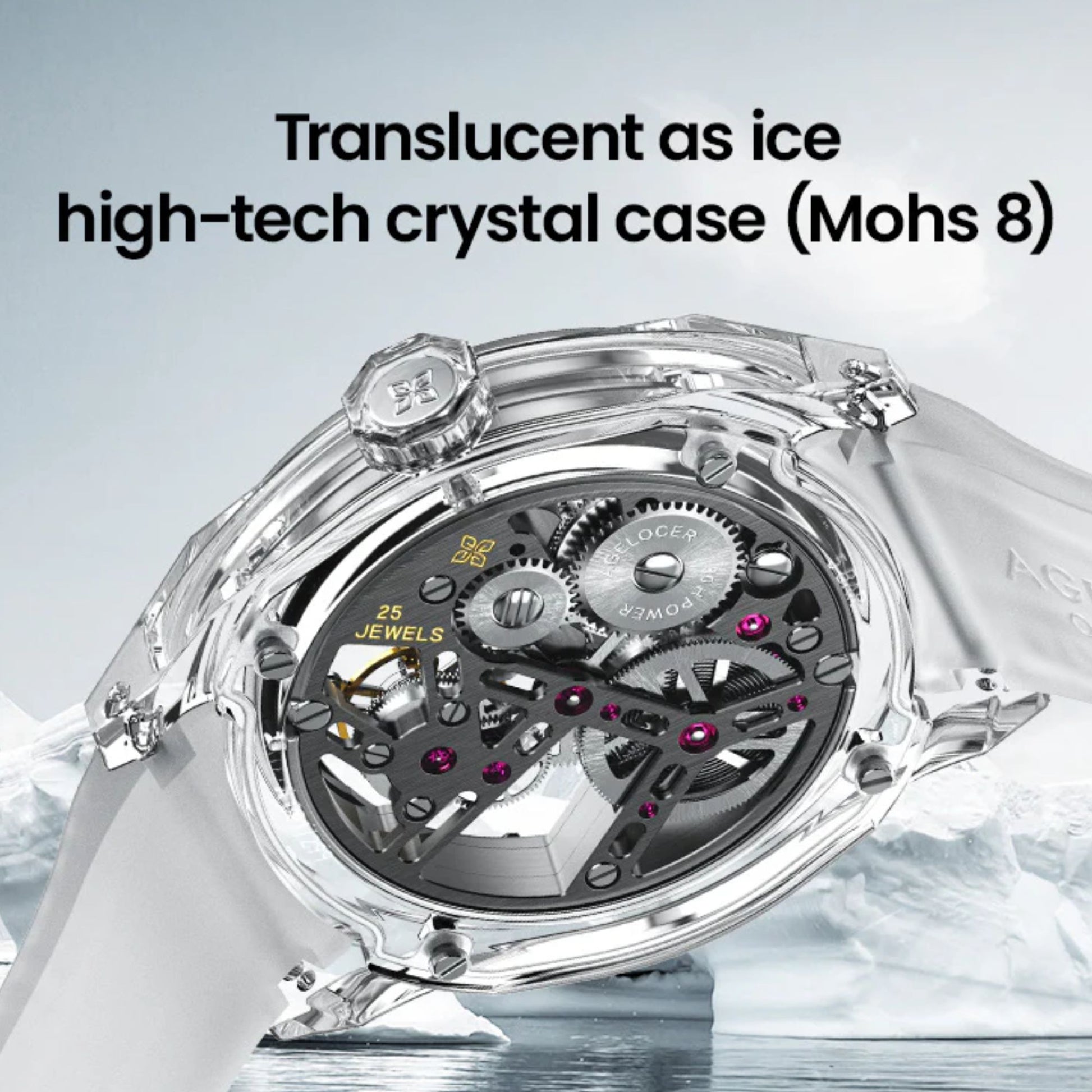AGELOCER Limited Edition "Ice Never Melts" Free-sprung Crystal Tourbillon Watch