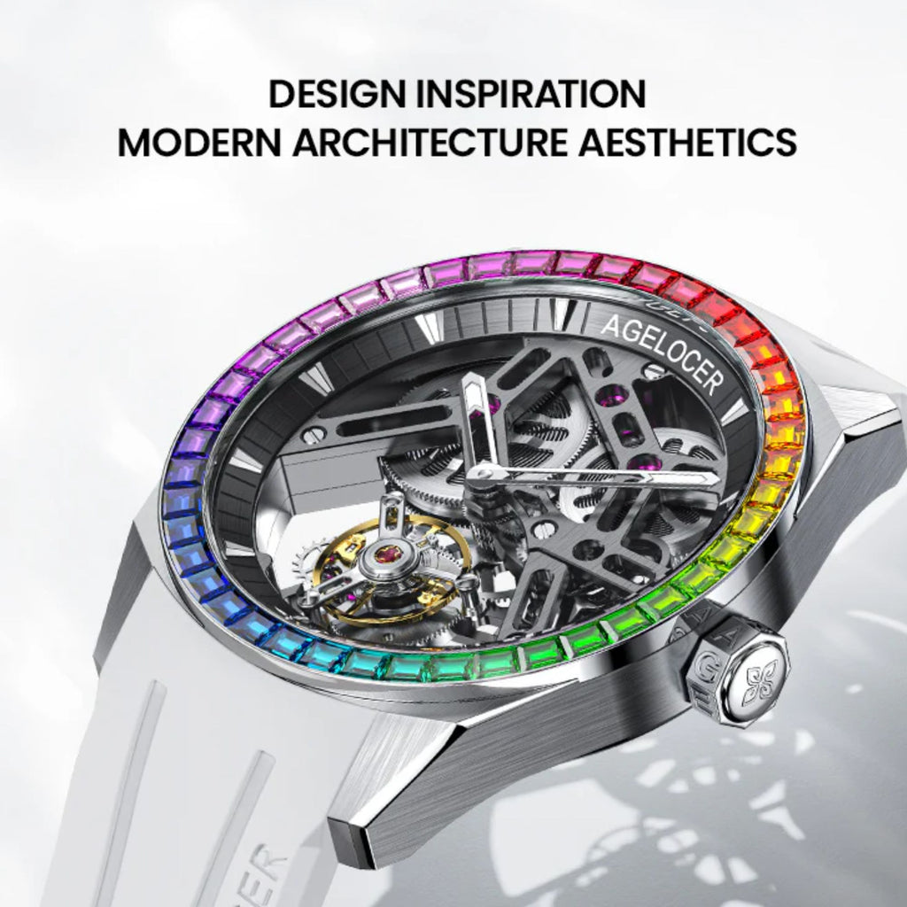 AGELOCER Free-sprung Balance Luxury Rainbow Tourbillon Watch