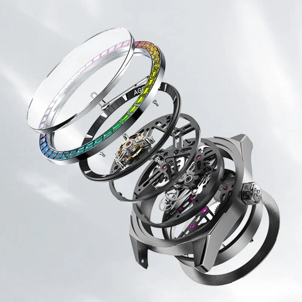 AGELOCER Free-sprung Balance Luxury Rainbow Tourbillon Watch