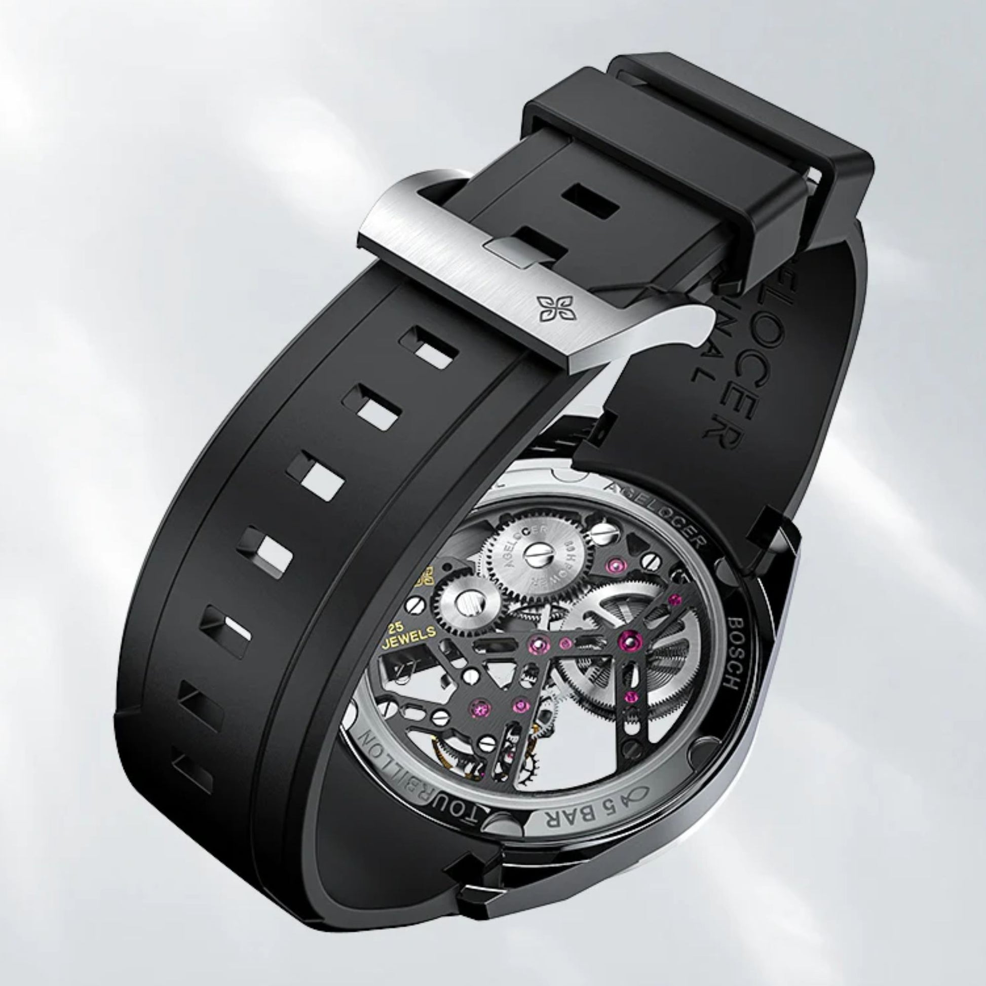 AGELOCER Free-sprung Balance Luxury Rainbow Tourbillon Watch