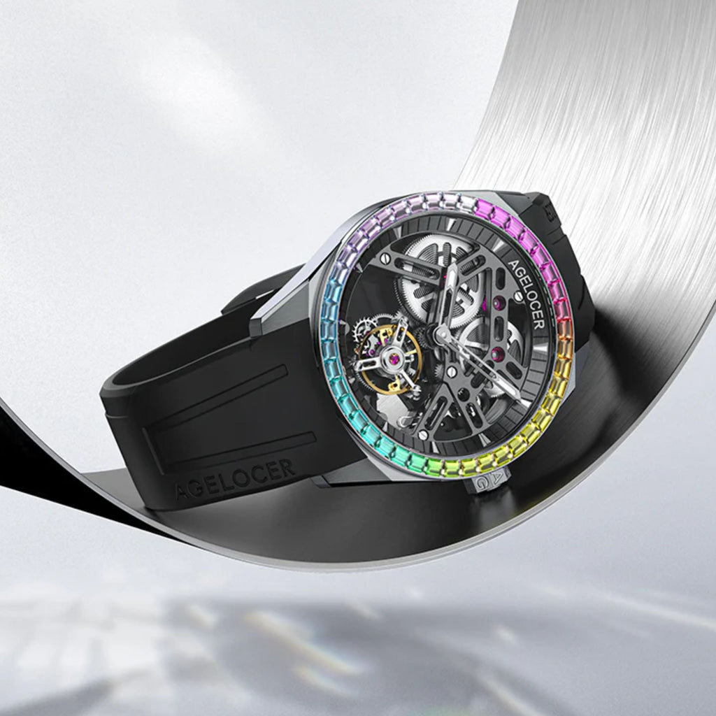 AGELOCER Free-sprung Balance Luxury Rainbow Tourbillon Watch