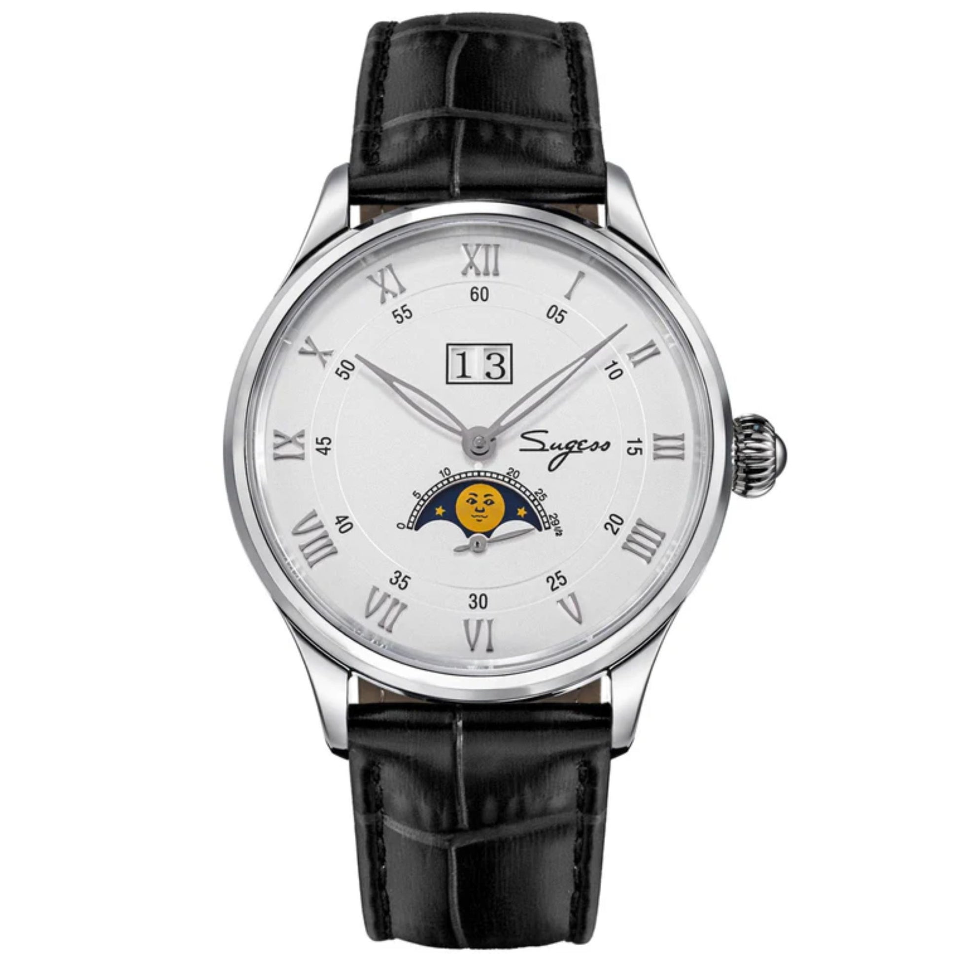 Sugess MoonPhase Master S437 Moon Phase Automatic Stainless-Steel - White Dial