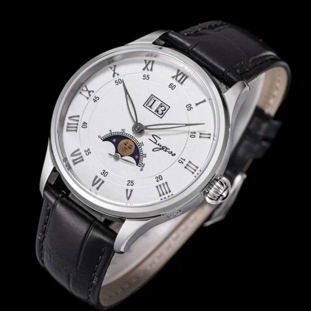 Sugess MoonPhase Master S437 Moon Phase Automatic Stainless-Steel - White Dial