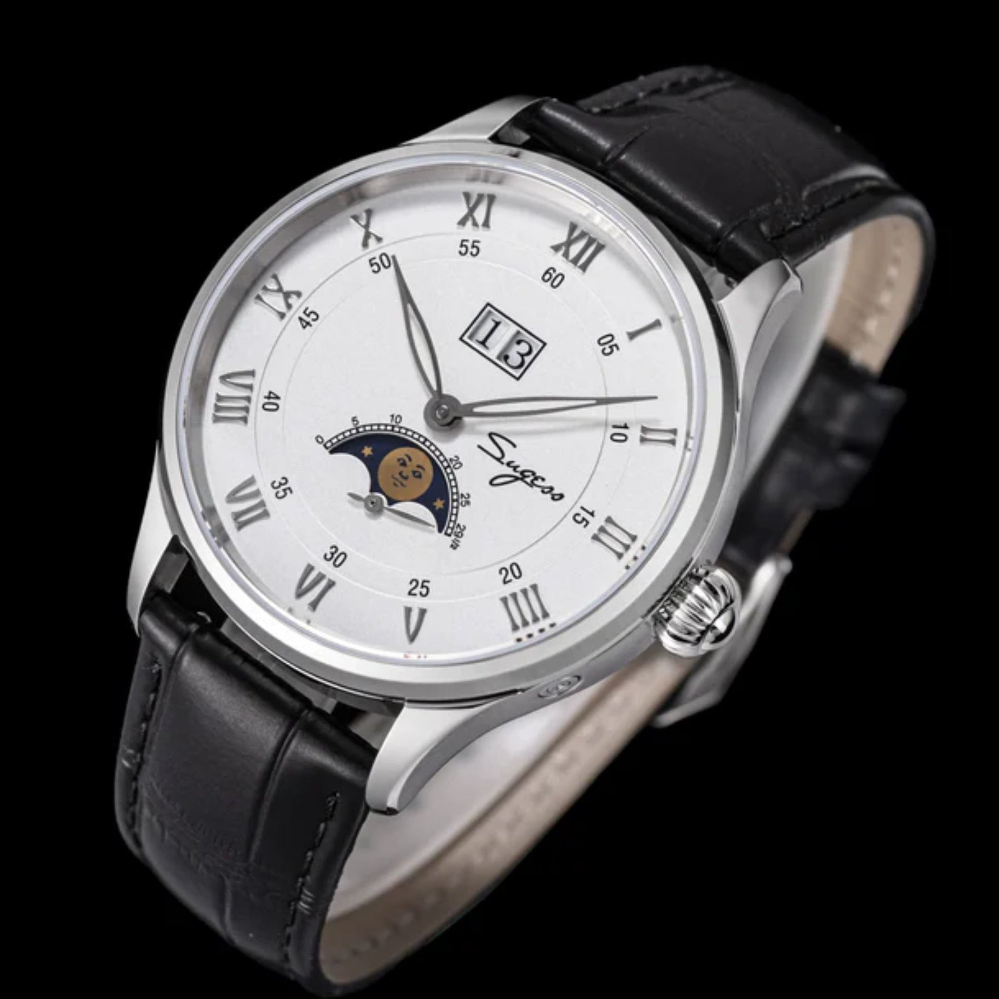 Sugess MoonPhase Master S437 Moon Phase Automatic Stainless-Steel - White Dial