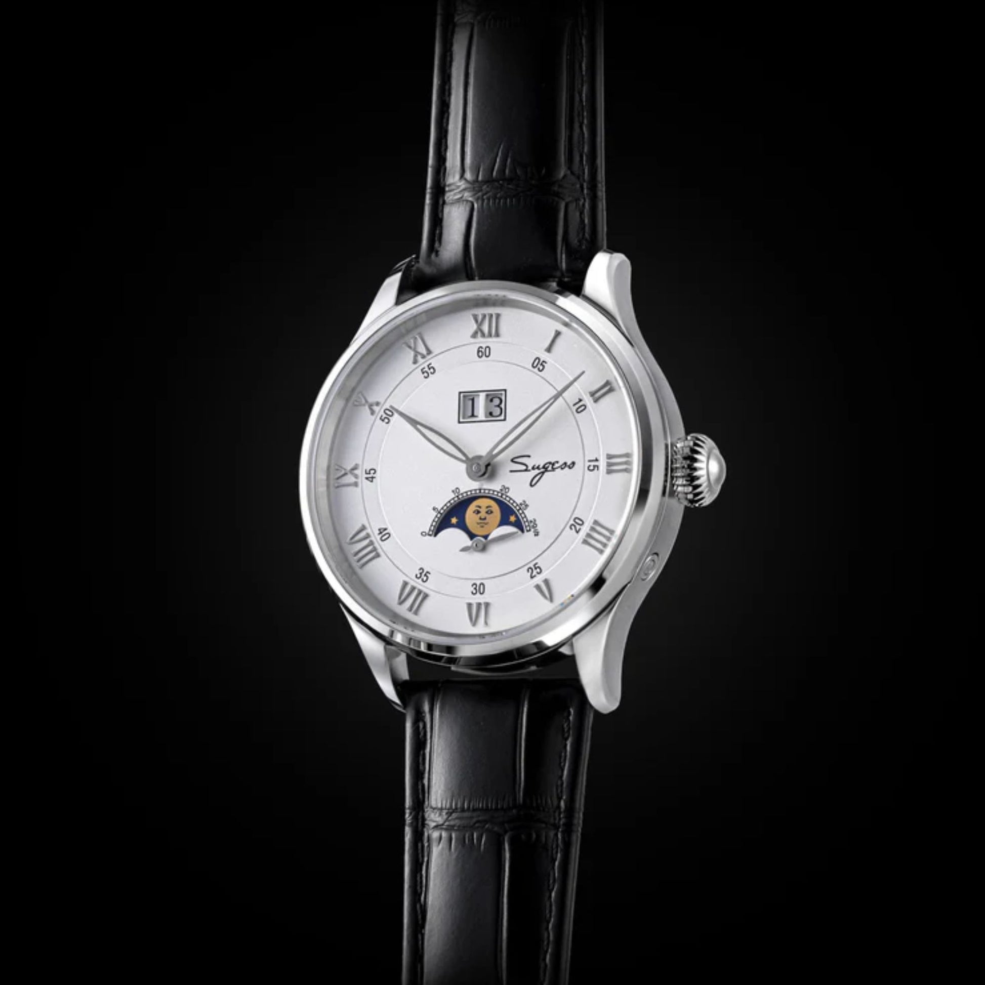 Sugess MoonPhase Master S437 Moon Phase Automatic Stainless-Steel - White Dial