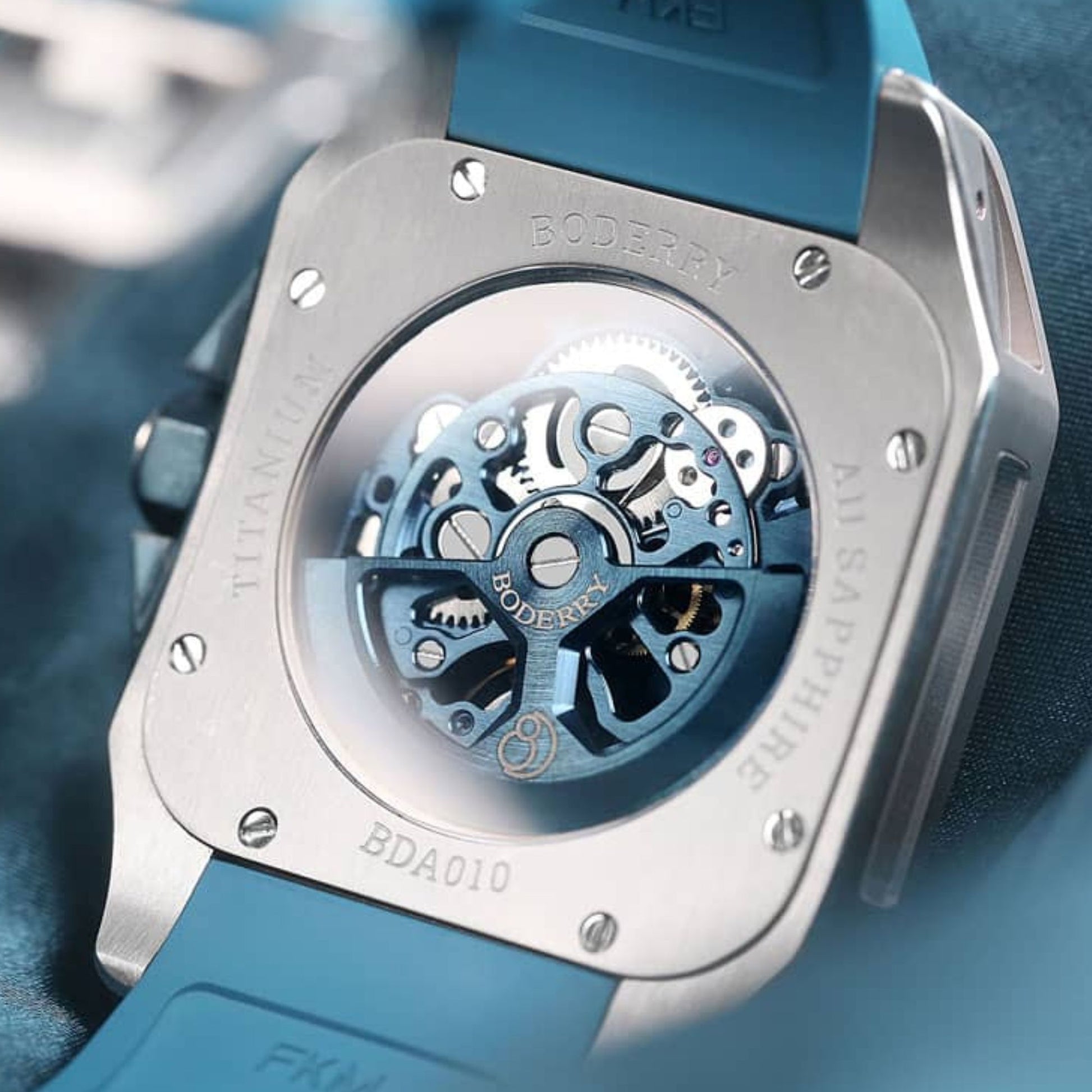 BODERRY STORM - Square Automatic Titanium Watch | A10T-05