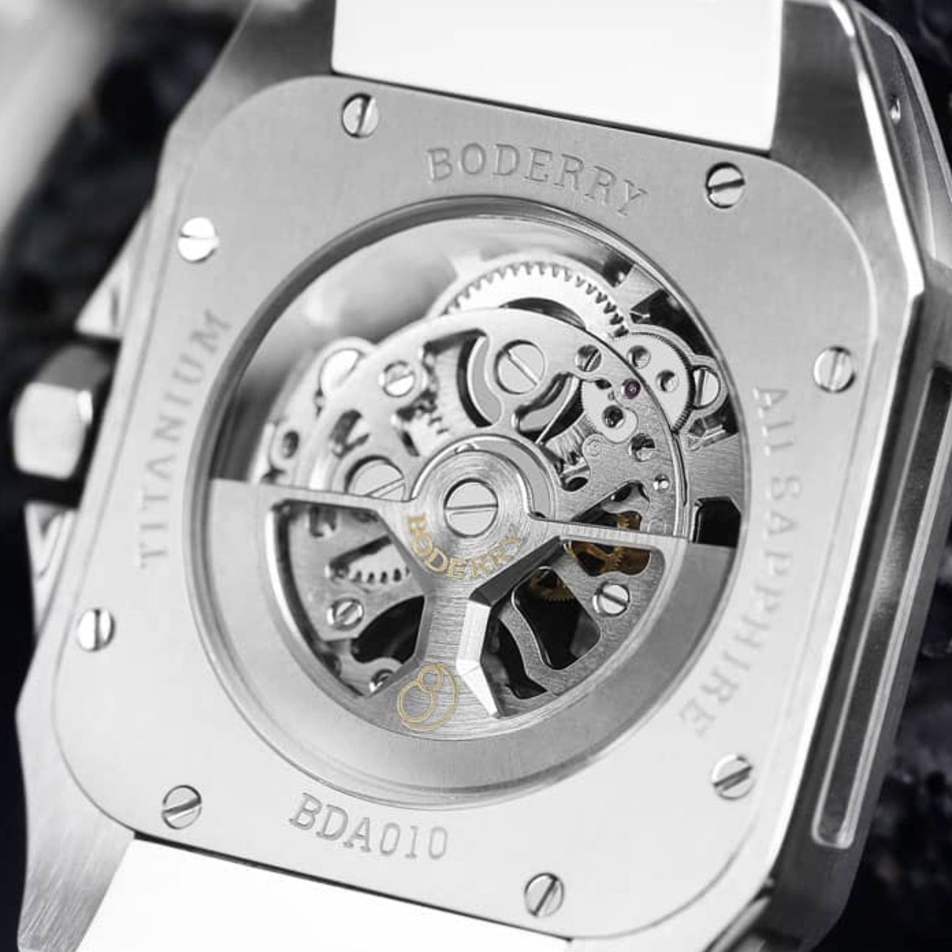 BODERRY STORM - Square Automatic Titanium Watch | A10T-02