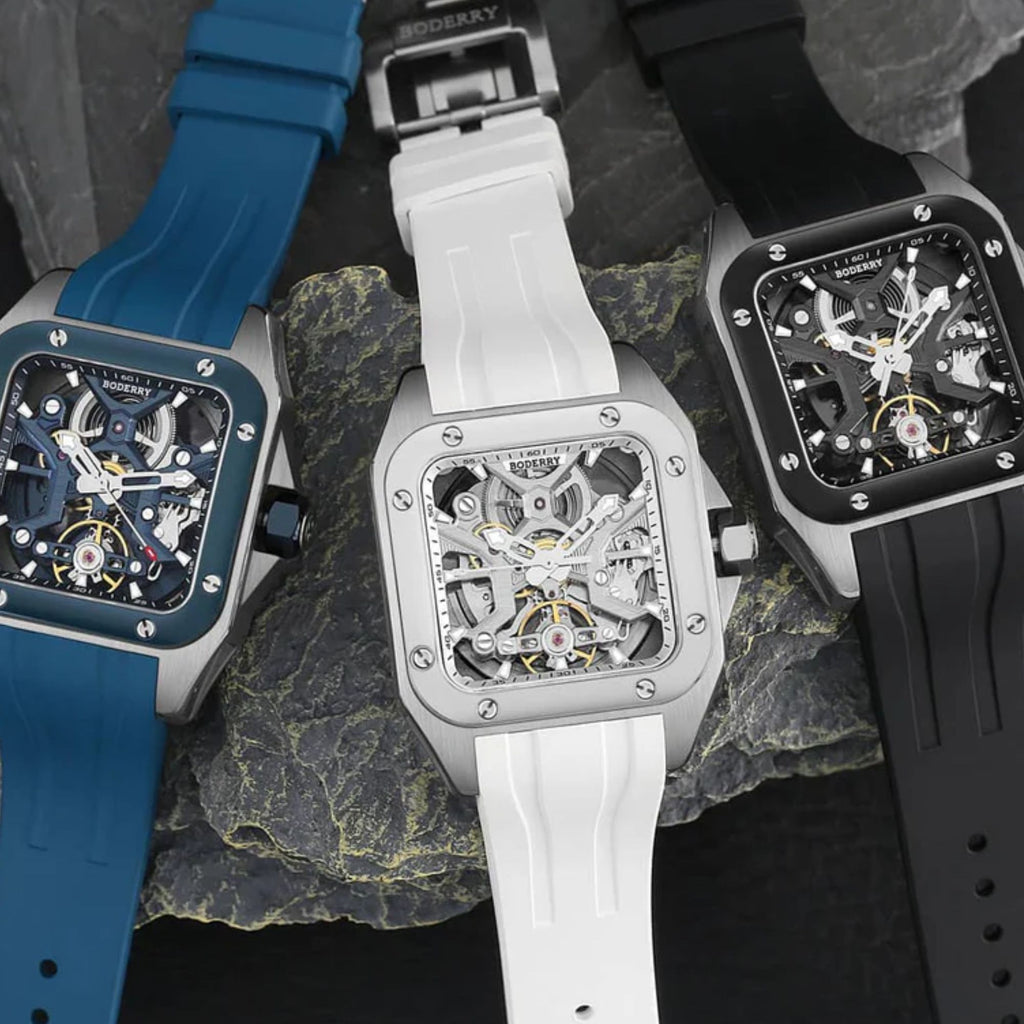 BODERRY STORM - Square Automatic Titanium Watch | A10T-01