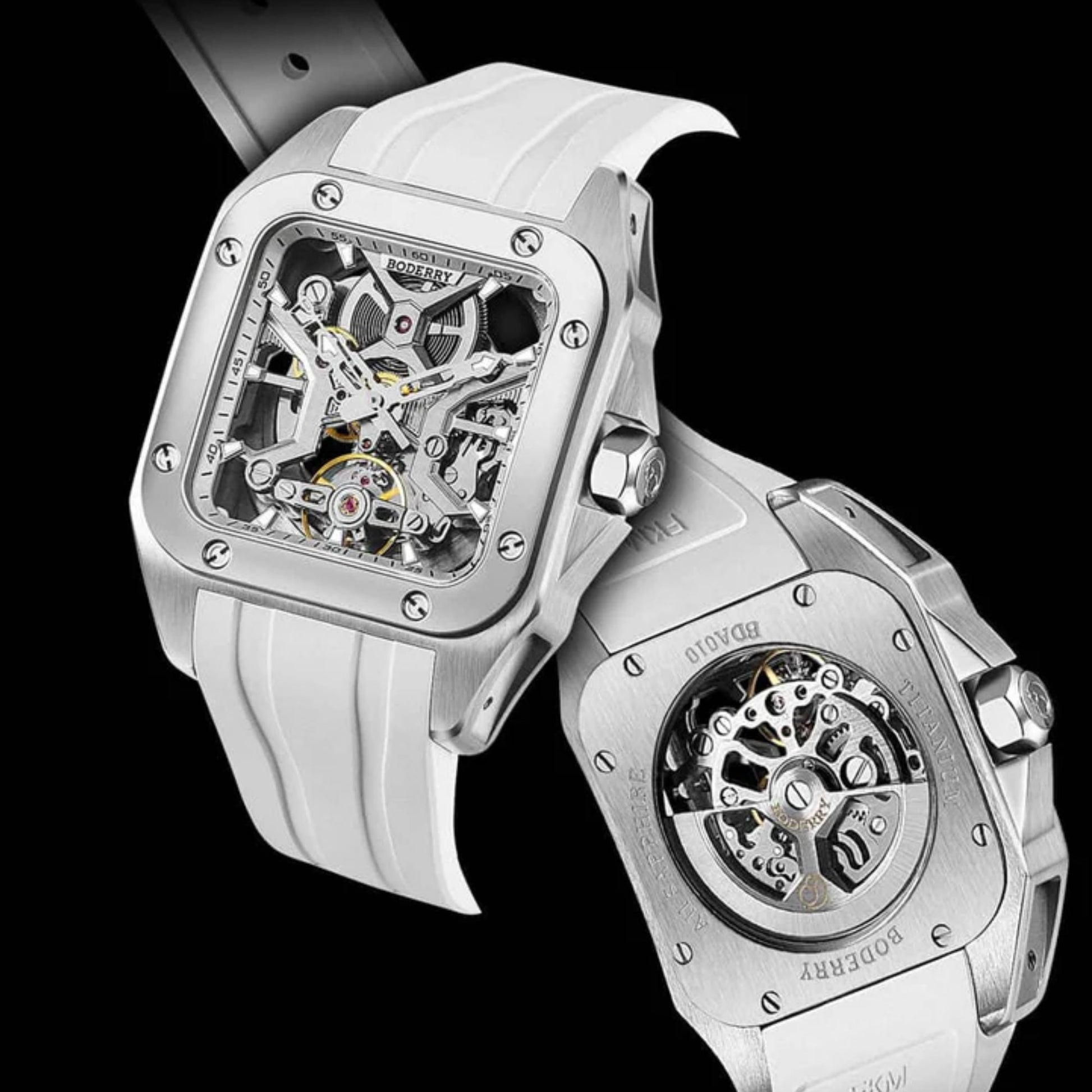 BODERRY STORM - Square Automatic Titanium Watch | A10T-02