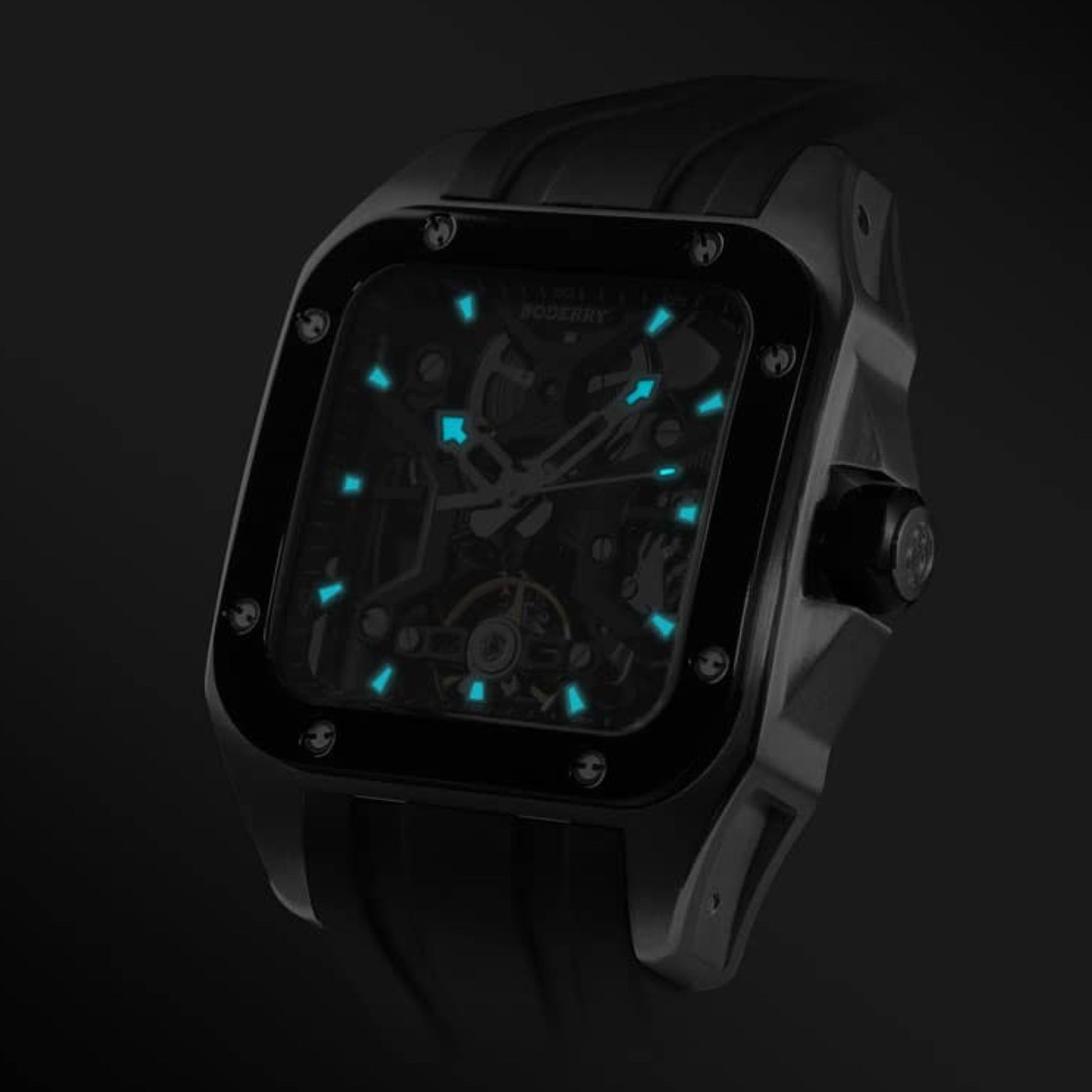 BODERRY STORM - Square Automatic Titanium Watch | A10T-01