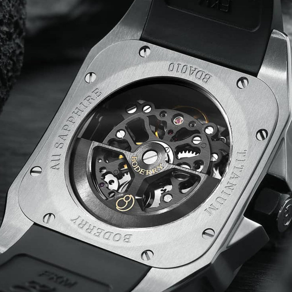 BODERRY STORM - Square Automatic Titanium Watch | A10T-01