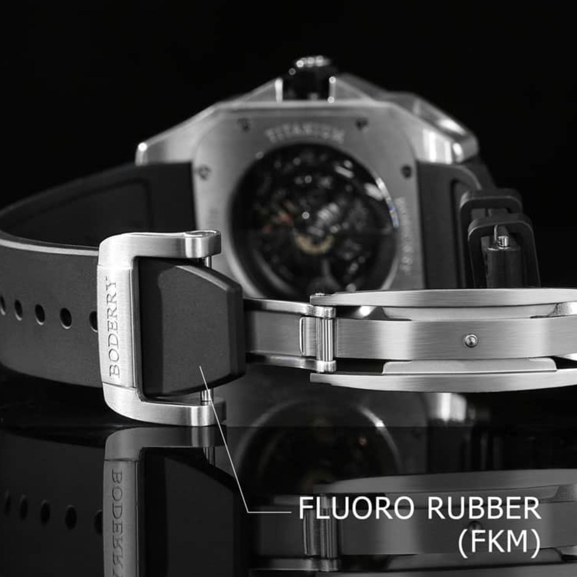 BODERRY STORM - Square Automatic Titanium Watch | A10T-01