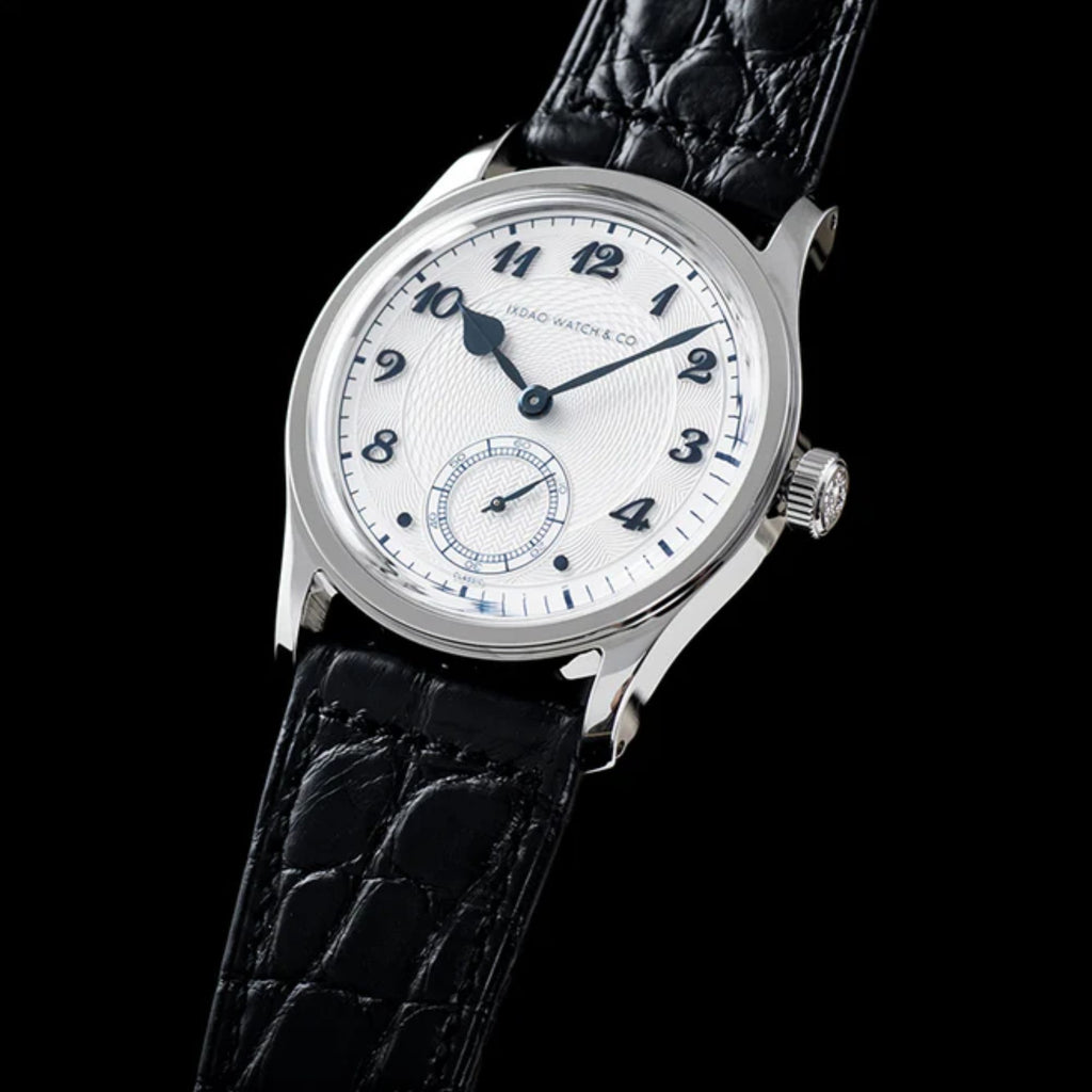 IX&DAO IPOSE Men's Formal Quartz Watches Sapphire Stainless Steel 5Bar Retro JDX06S Guilloché Pattern