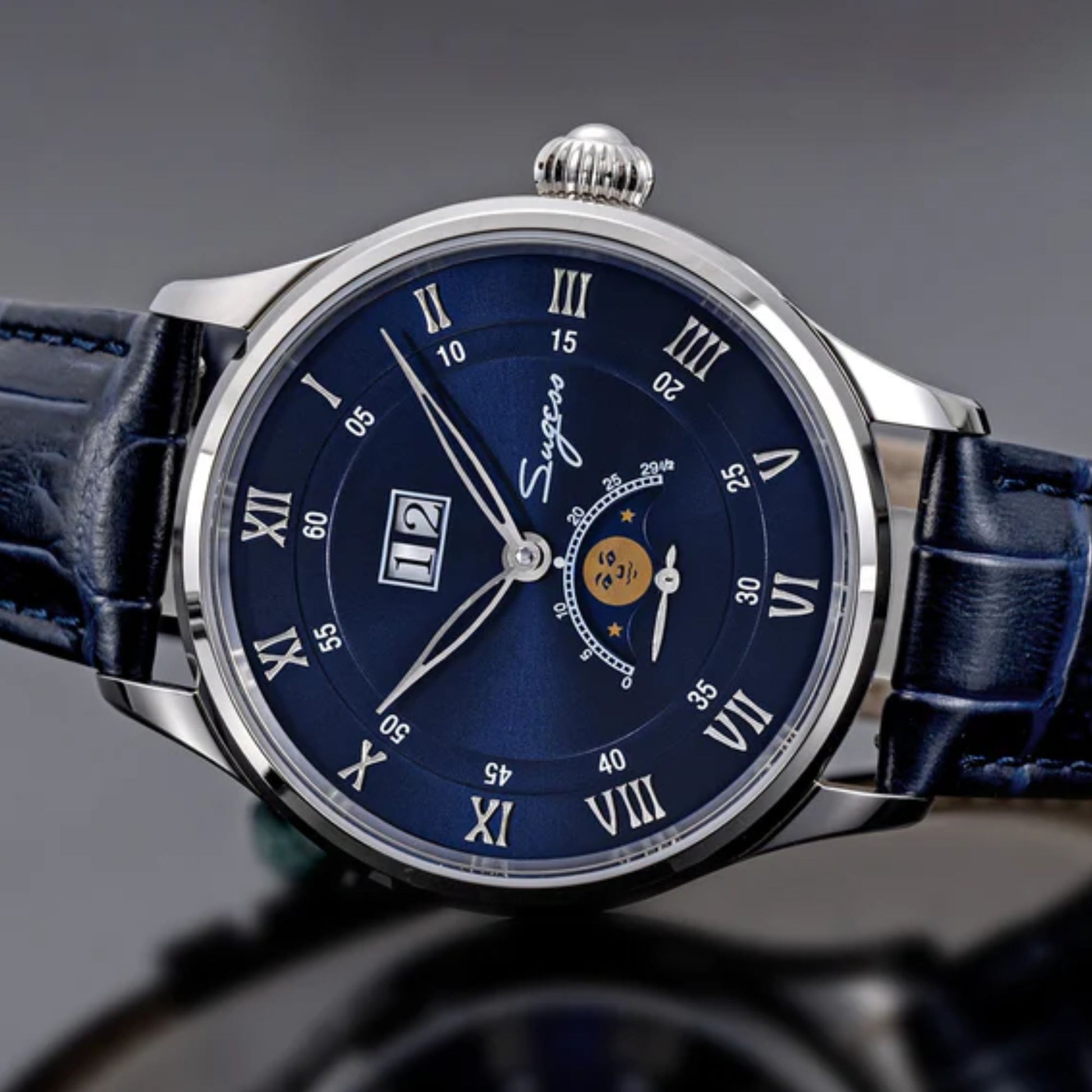 MoonPhase Master S437-2 Moon Phase Automatic Stainless Steel Case Blue Dial