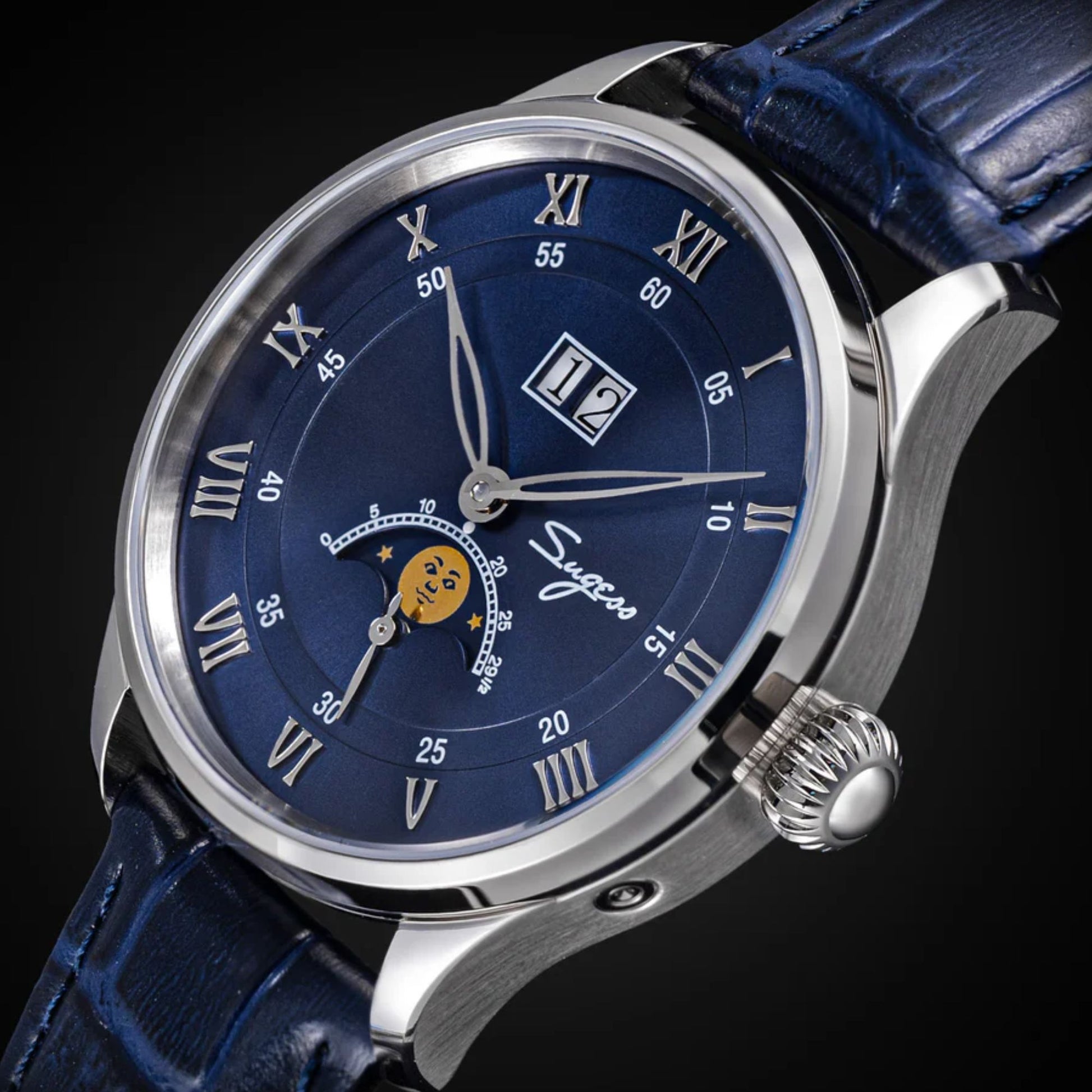 MoonPhase Master S437-2 Moon Phase Automatic Stainless Steel Case Blue Dial