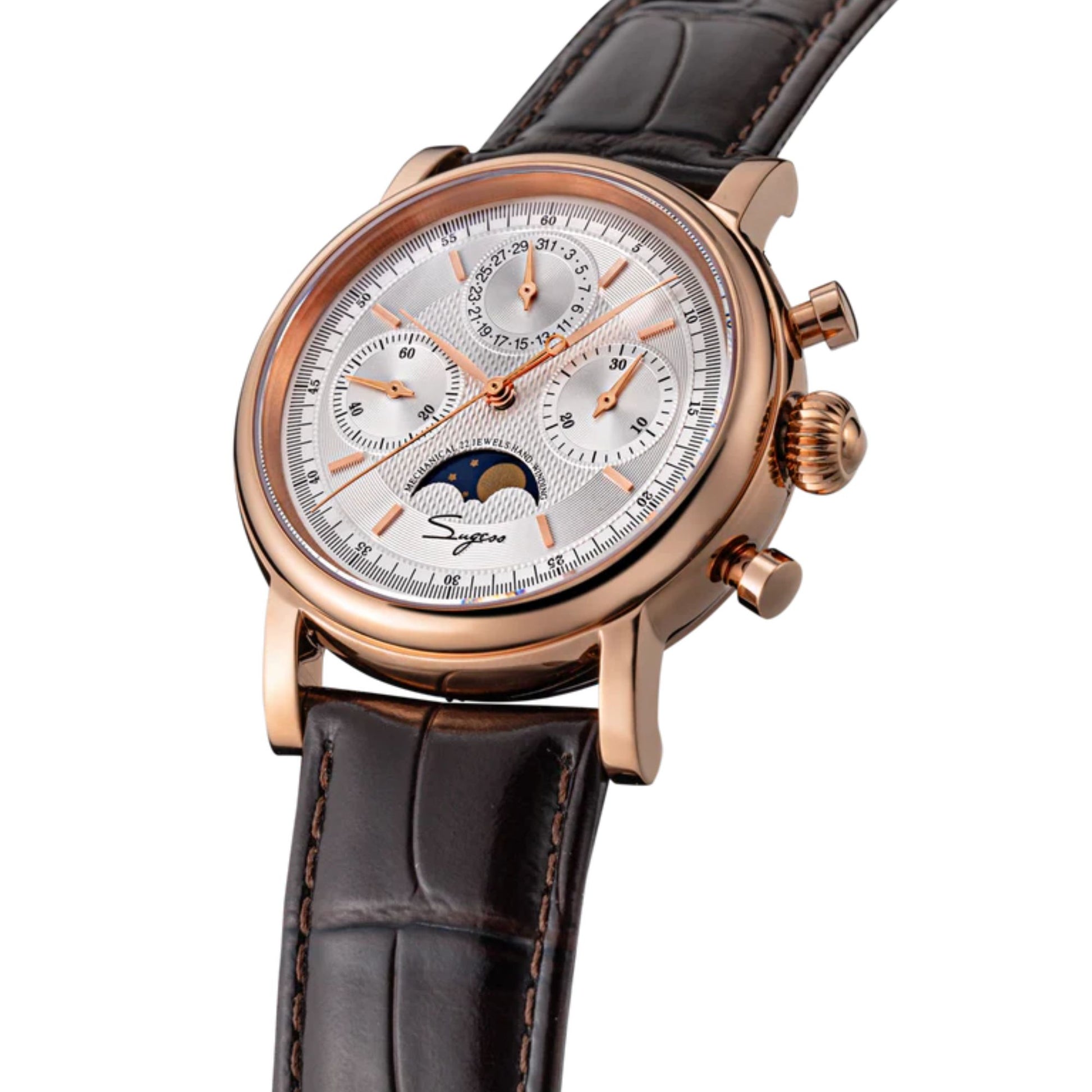 MoonPhase Master S394 (SU1908GK/X) Rose Gold Case White Dial