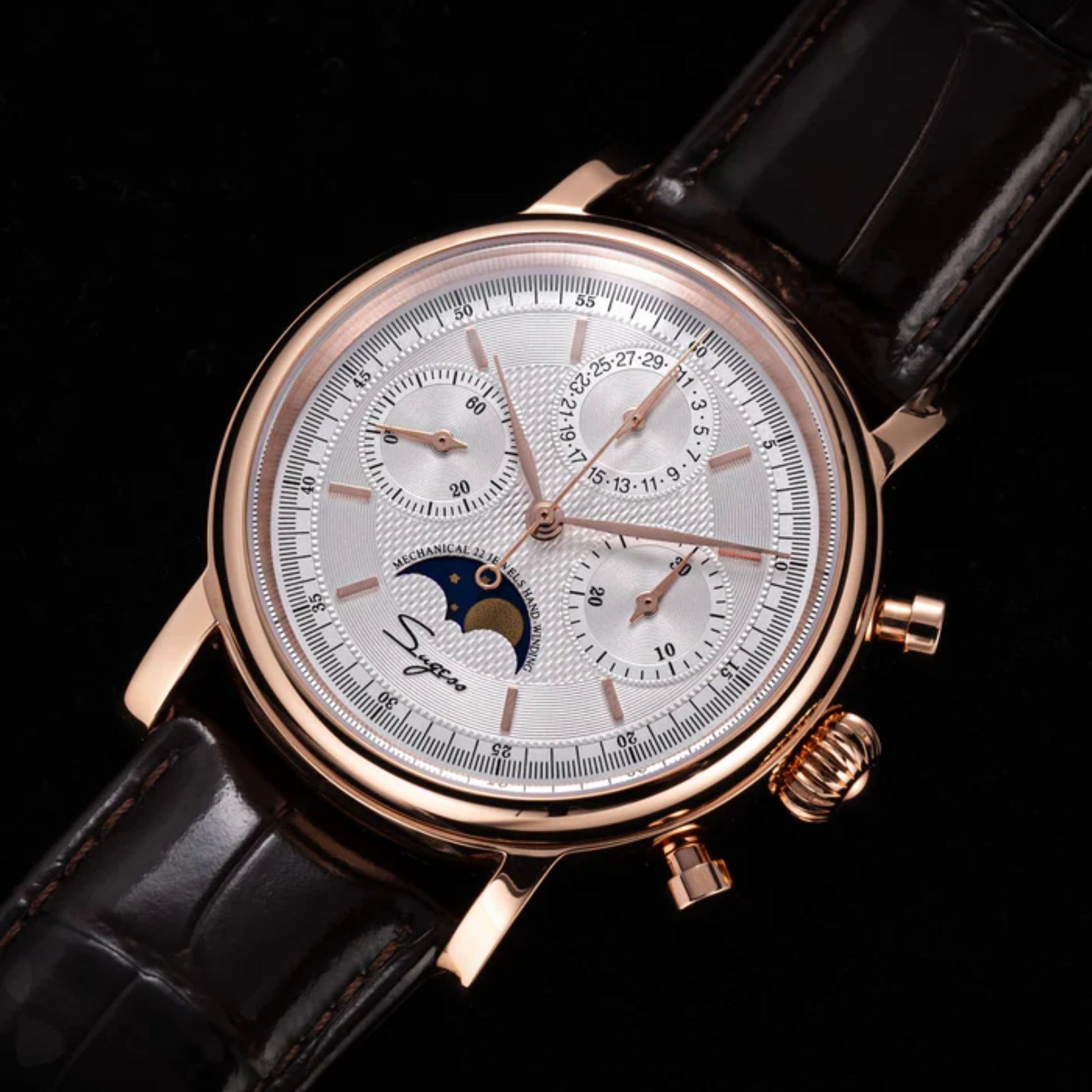MoonPhase Master S394 (SU1908GK/X) Rose Gold Case White Dial