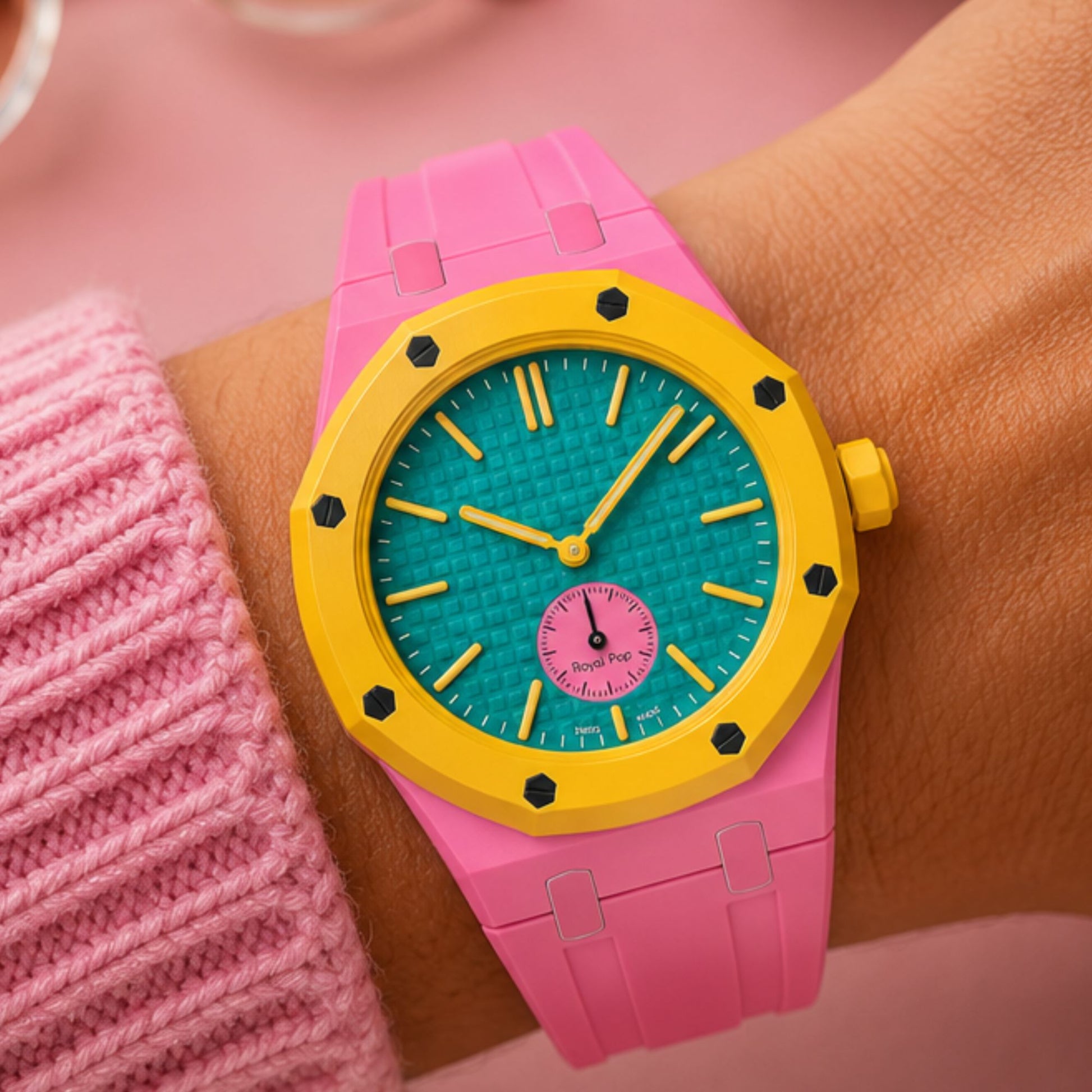 AP Swatch Watch Modkit Case & Strap | Bioceramic Case | FKM High Quality Rubber Bracelet | Butterfly Clasp