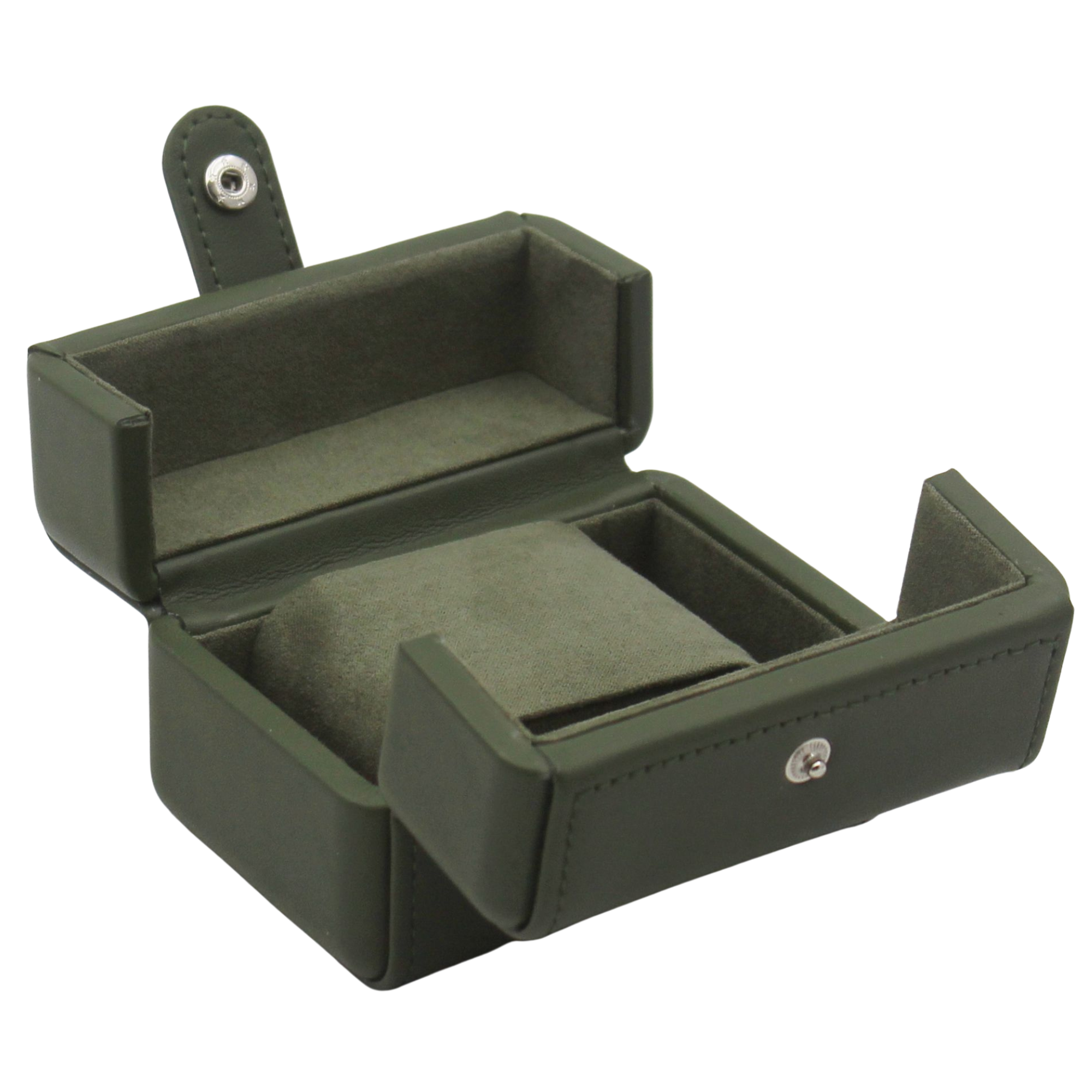 Dream Watches Premium Double Folding Leather Watch Case | Removable Cushion | Dual Shade | Suede Lined