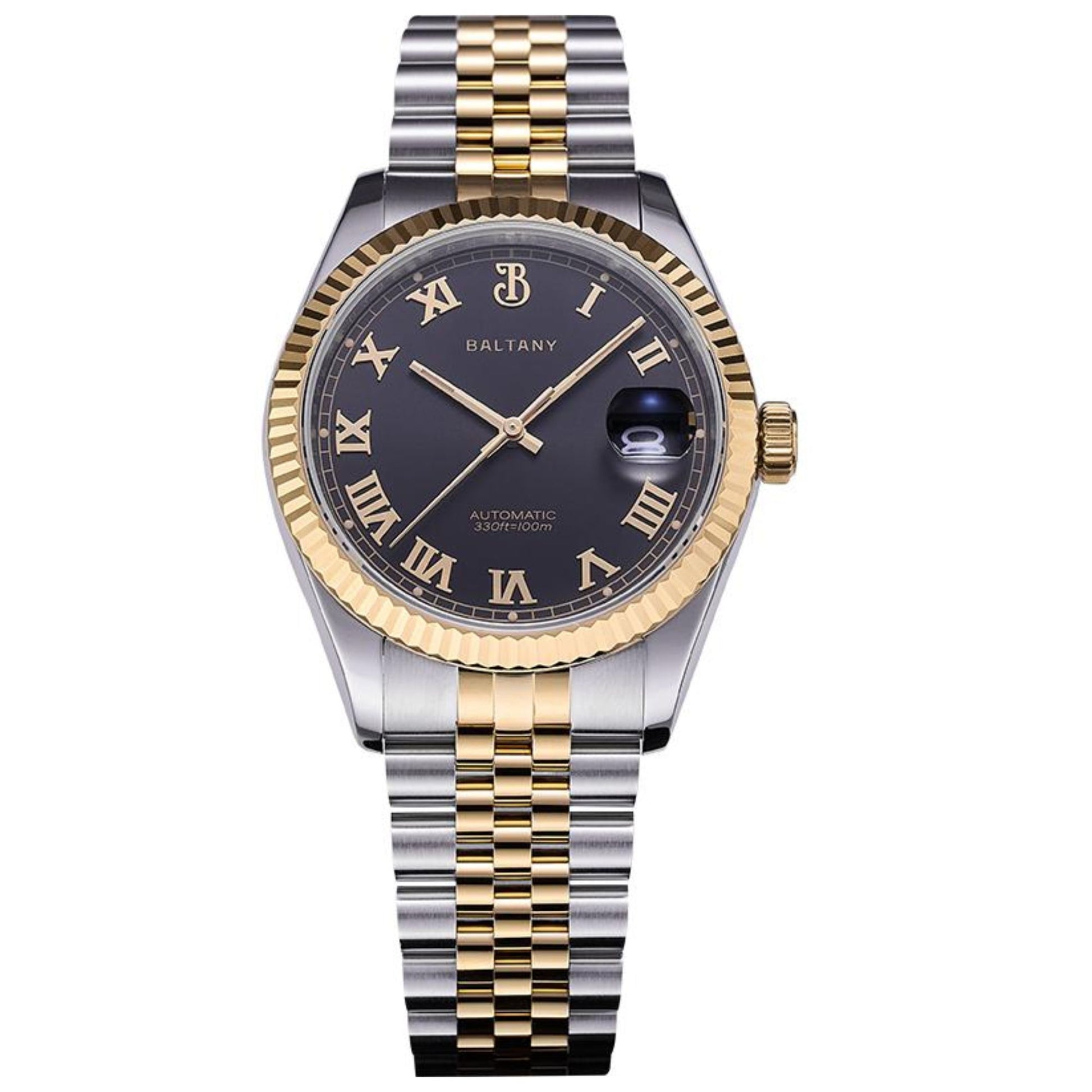 Baltany 39mm Fluted Bezel DJ Homage Dress Watch S4094