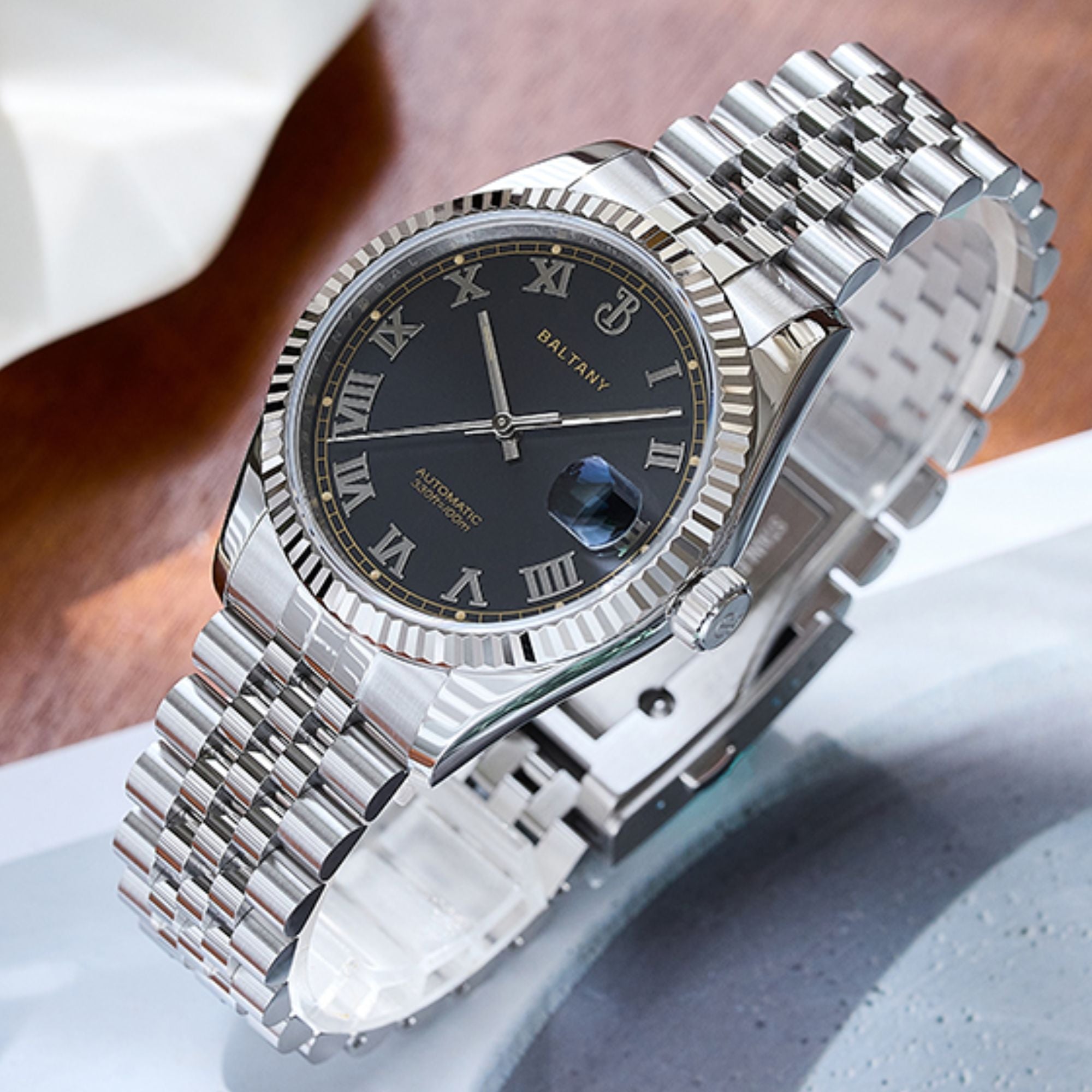 Baltany 39mm Fluted Bezel DJ Homage Dress Watch S4094