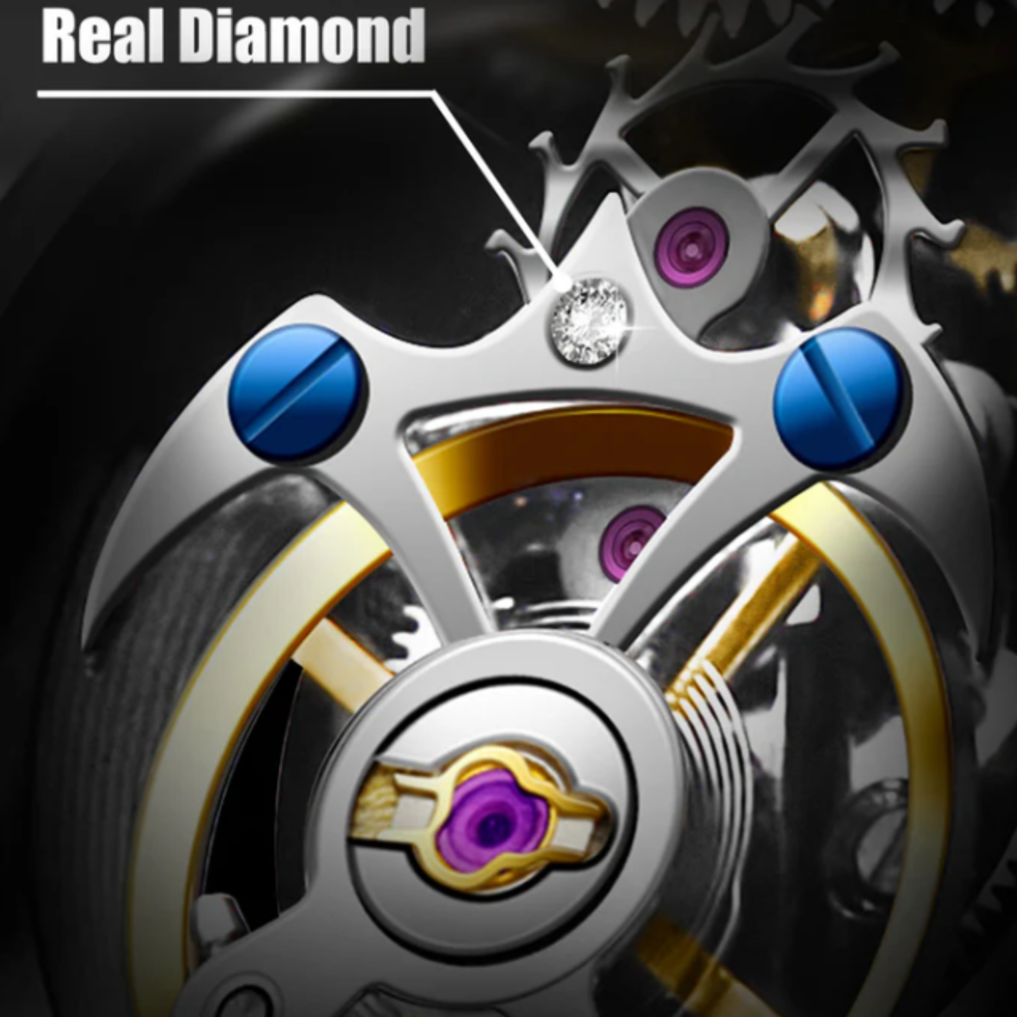 AESOP Mens Luxury Real Tourbillon Mechanical Sapphire Waterproof Watch 7049