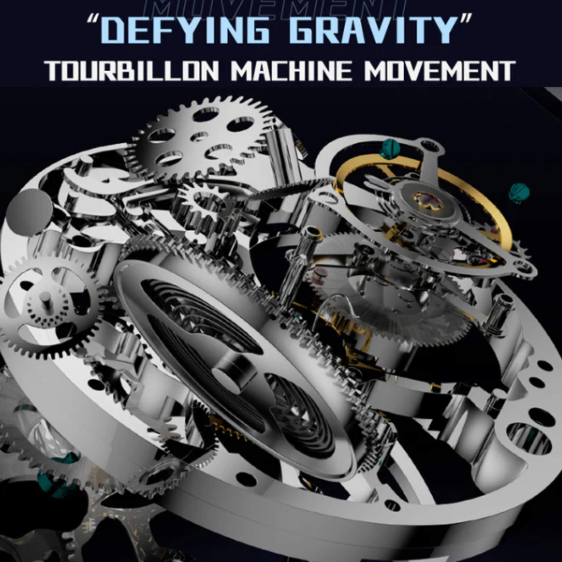 AESOP Mens Luxury Real Tourbillon Mechanical Sapphire Waterproof Watch 7049