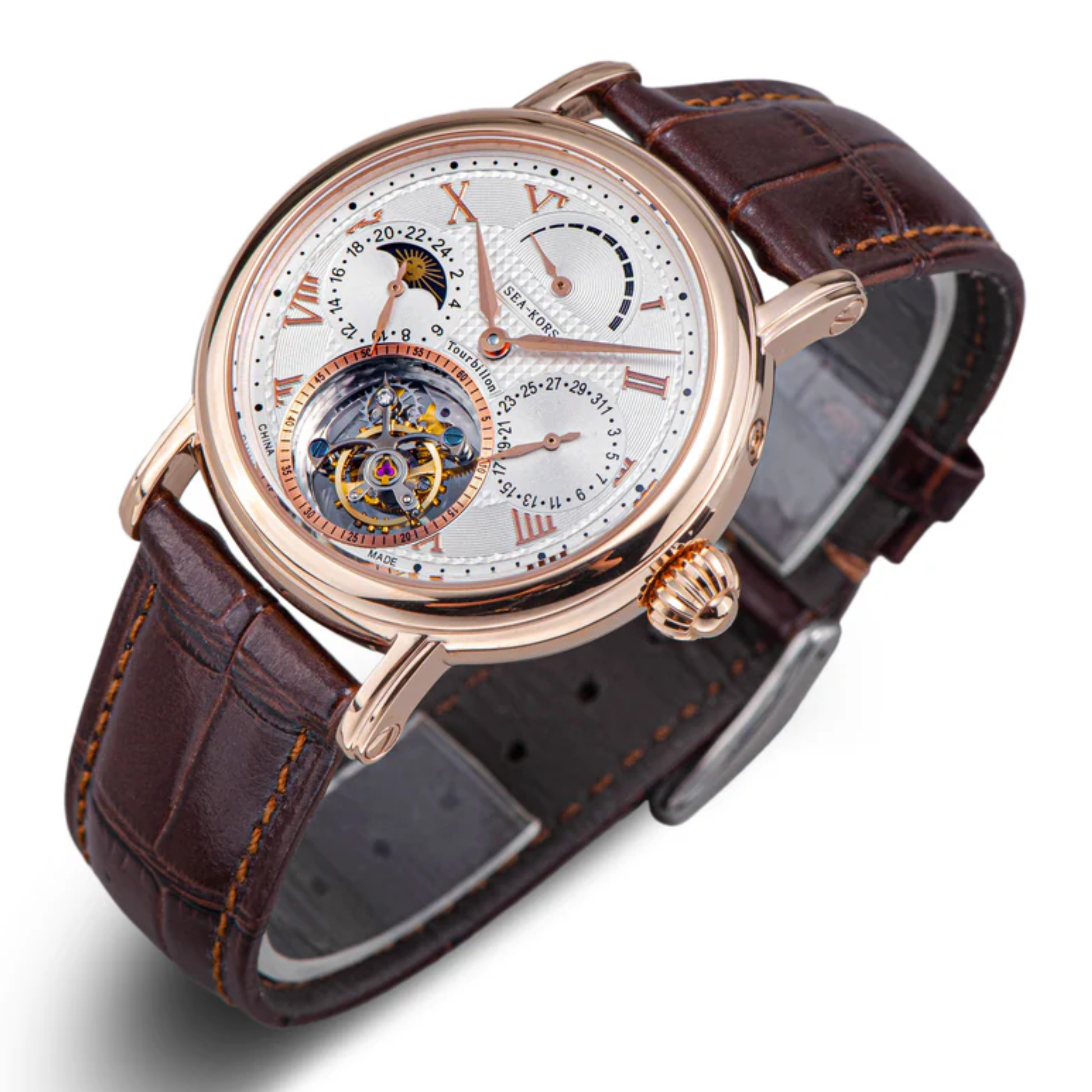 Sugess Seakors Tourbillon SE8007GW Rose Gold Case