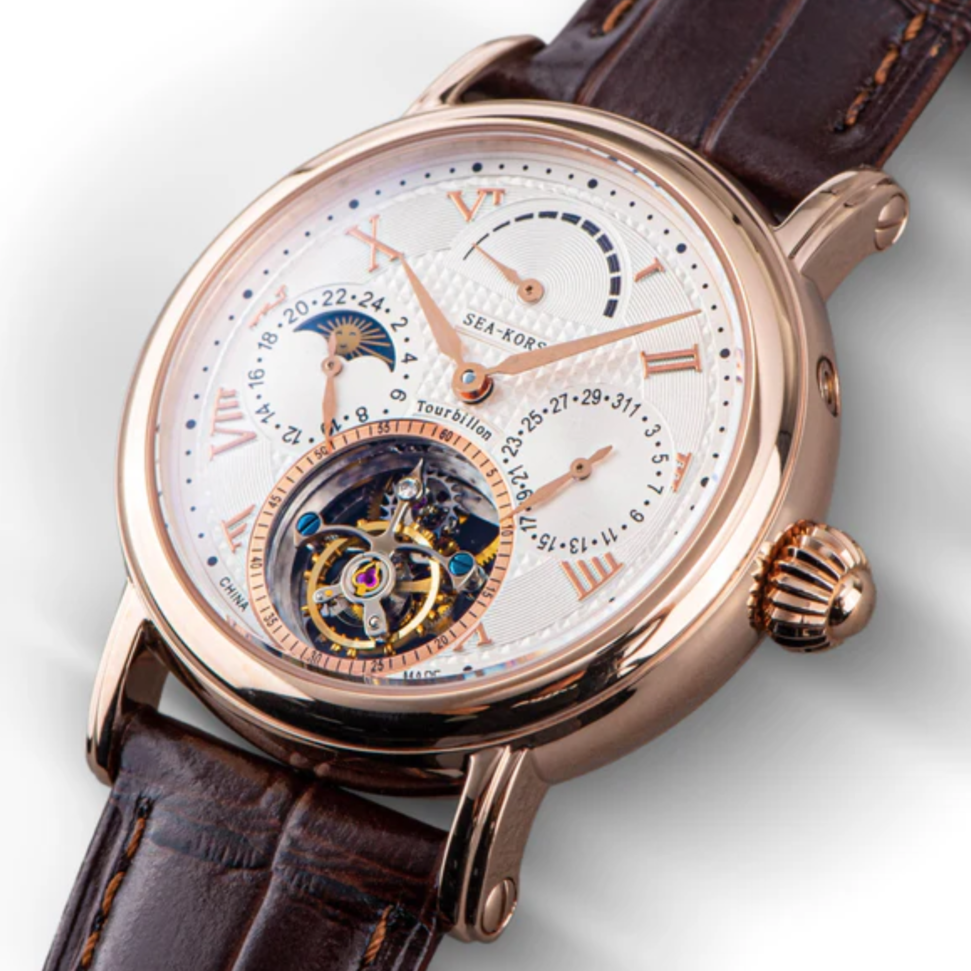 Sugess Seakors Tourbillon SE8007GW Rose Gold Case